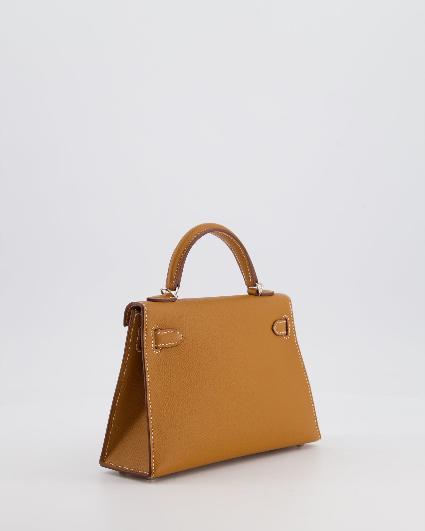 Herm�s Mini Kelly II 20 Bag in Gold Epsom Leather with Palladium Hardware