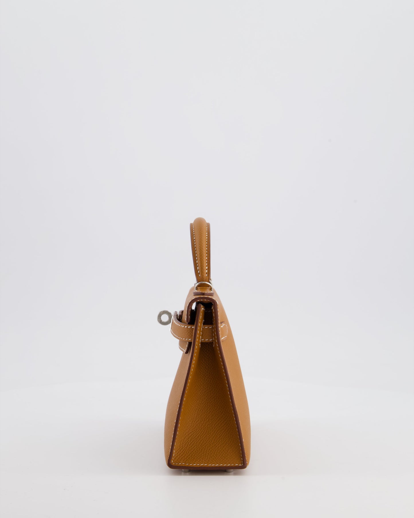 Herm�s Mini Kelly II 20 Bag in Gold Epsom Leather with Palladium Hardware