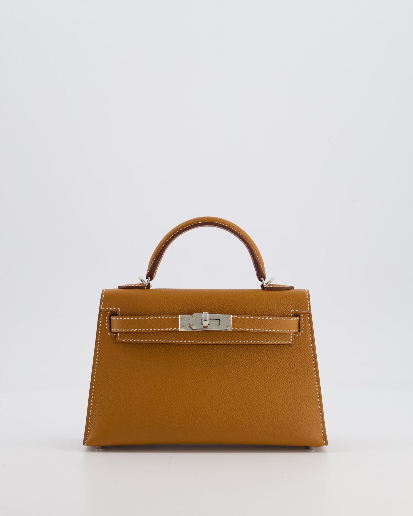 Herm�s Mini Kelly II 20 Bag in Gold Epsom Leather with Palladium Hardware