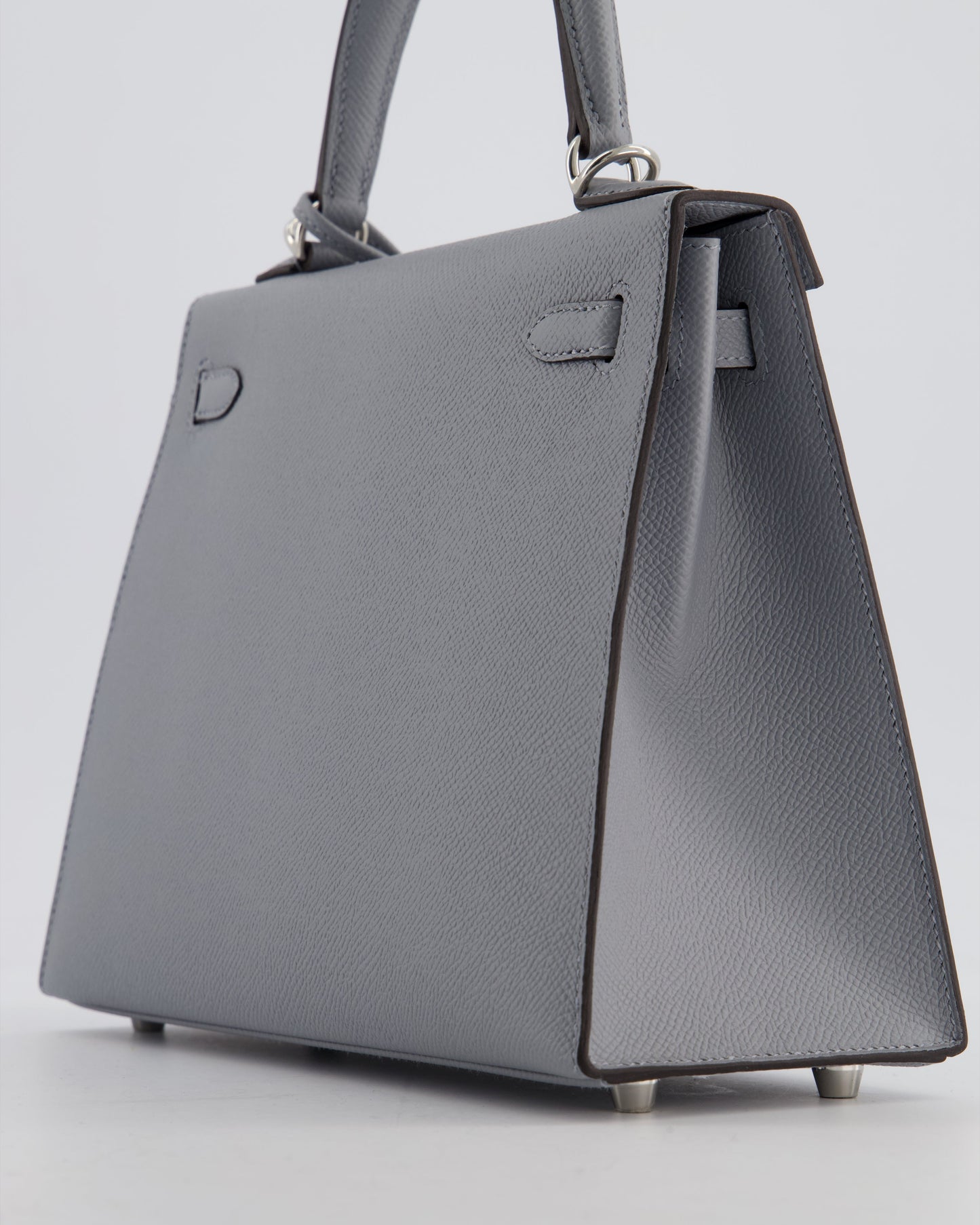 Herm�s Kelly 25 Sellier Bag in Gris Pantin Epsom Leather with Palladium Hardware