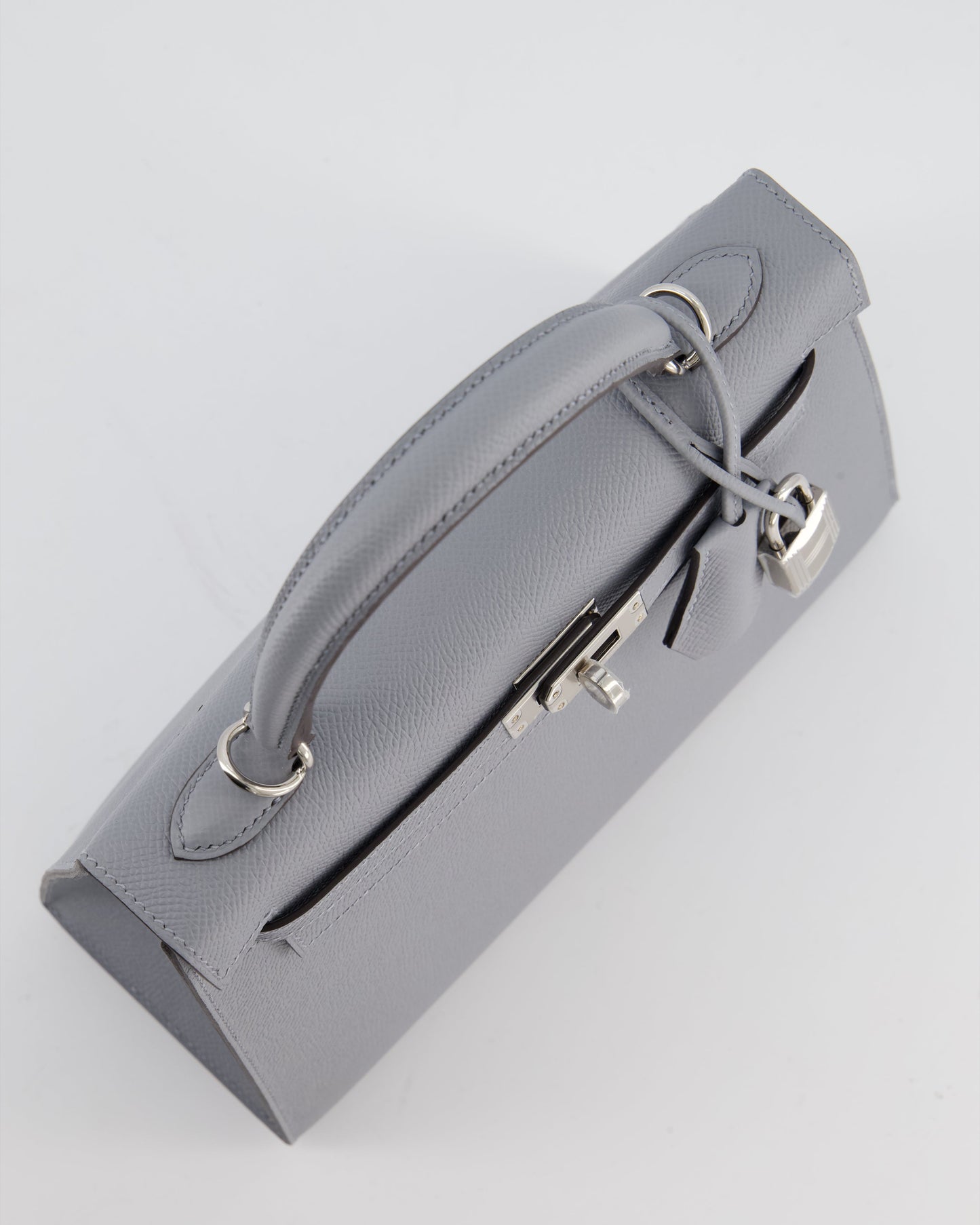 Herm�s Kelly 25 Sellier Bag in Gris Pantin Epsom Leather with Palladium Hardware