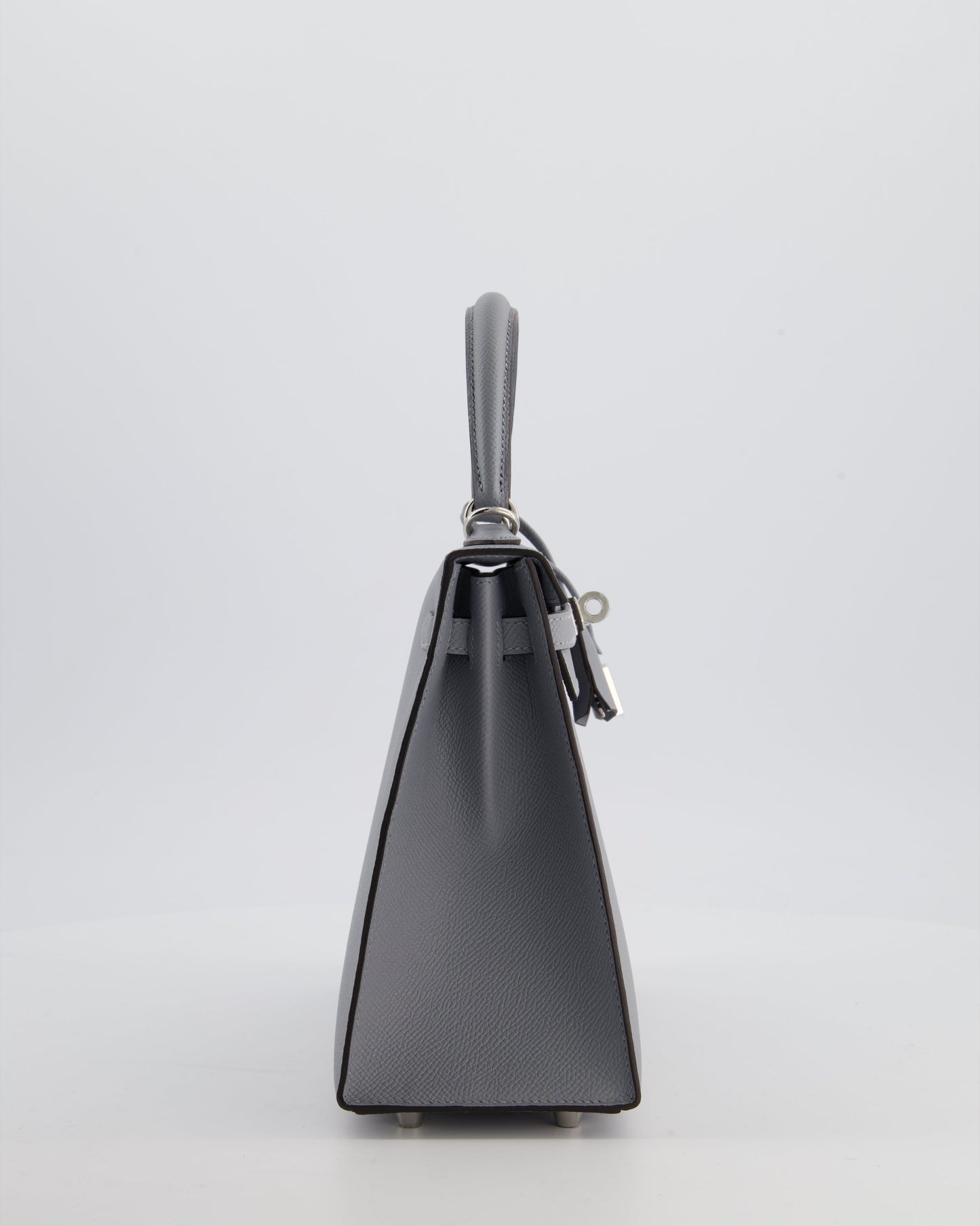 Herm�s Kelly 25 Sellier Bag in Gris Pantin Epsom Leather with Palladium Hardware
