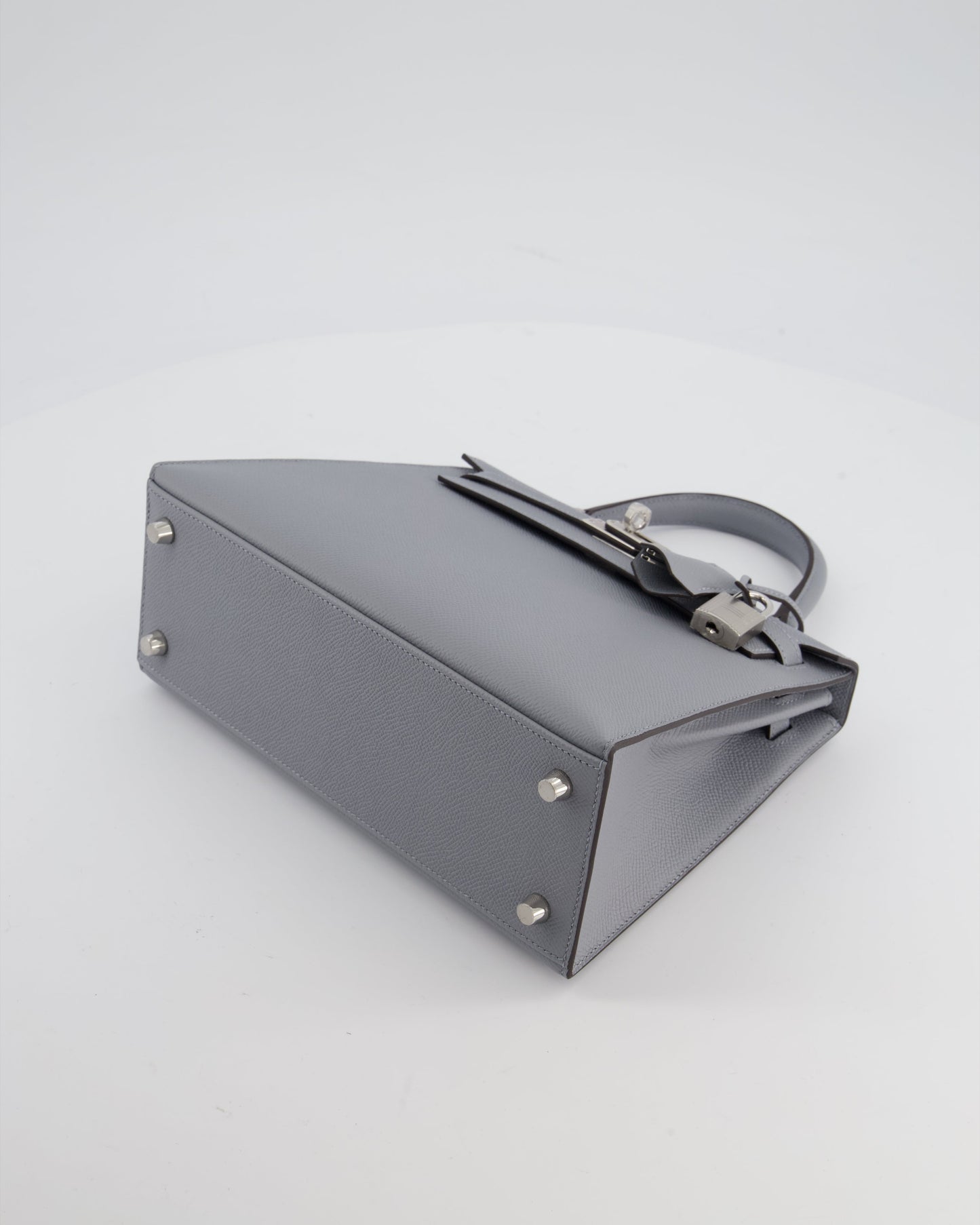 Herm�s Kelly 25 Sellier Bag in Gris Pantin Epsom Leather with Palladium Hardware
