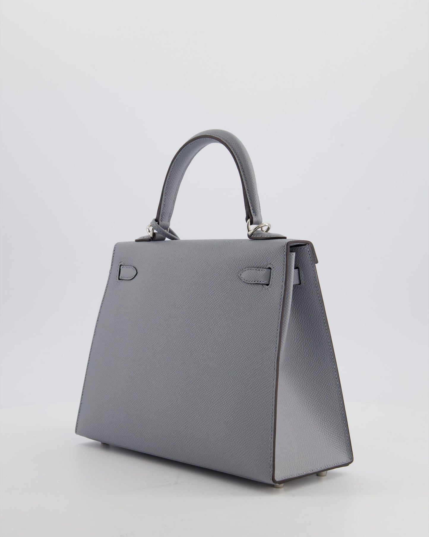 Herm�s Kelly 25 Sellier Bag in Gris Pantin Epsom Leather with Palladium Hardware