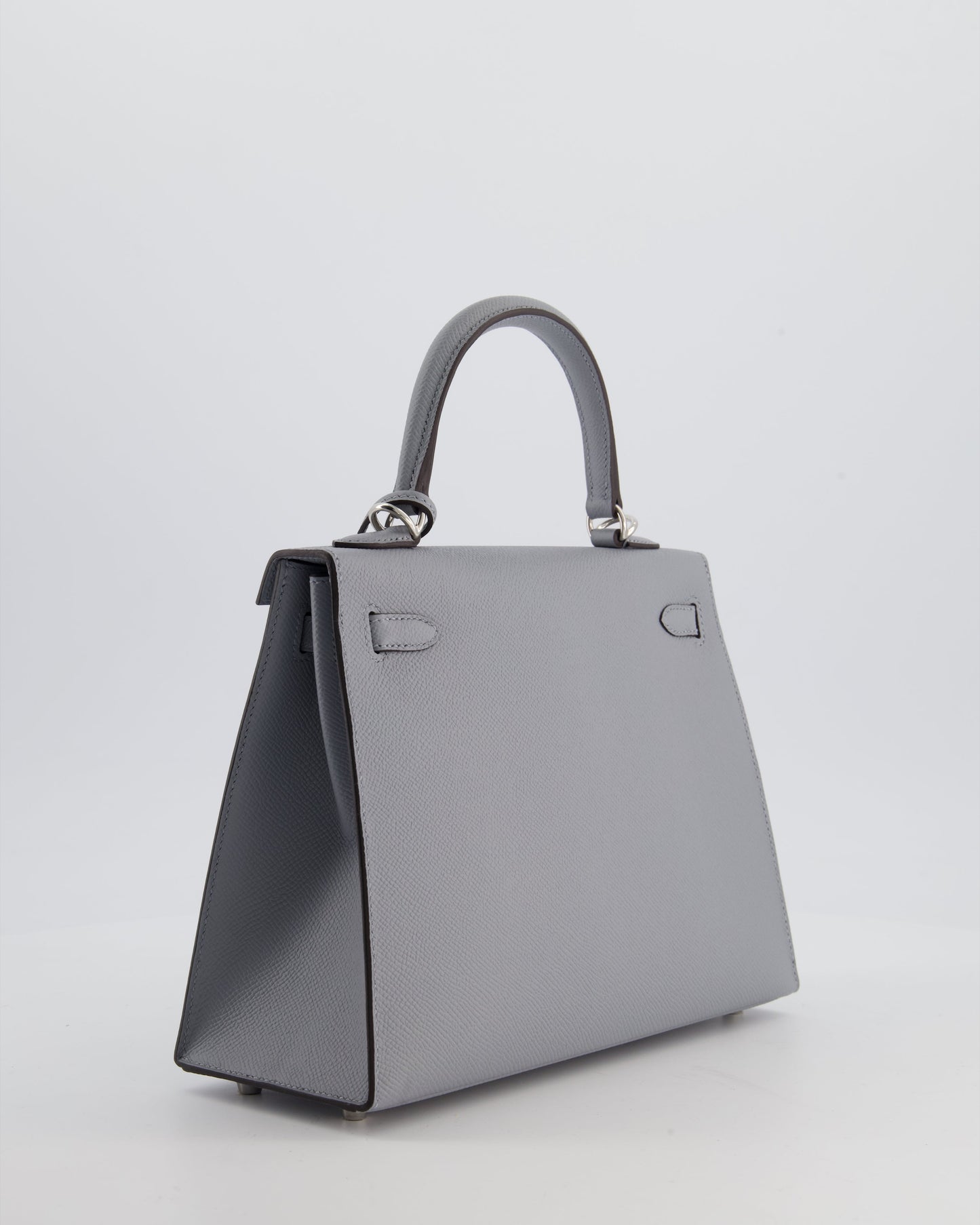 Herm�s Kelly 25 Sellier Bag in Gris Pantin Epsom Leather with Palladium Hardware