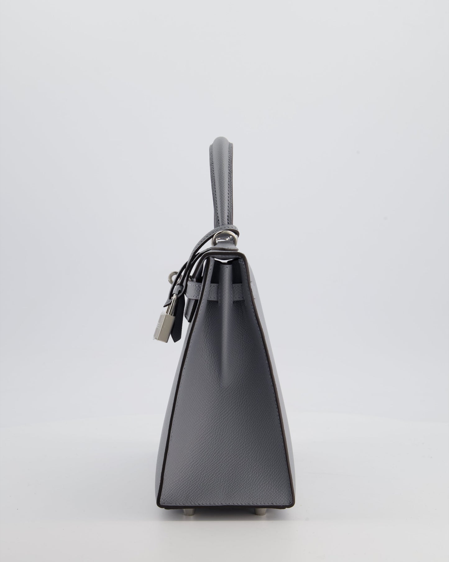 Herm�s Kelly 25 Sellier Bag in Gris Pantin Epsom Leather with Palladium Hardware