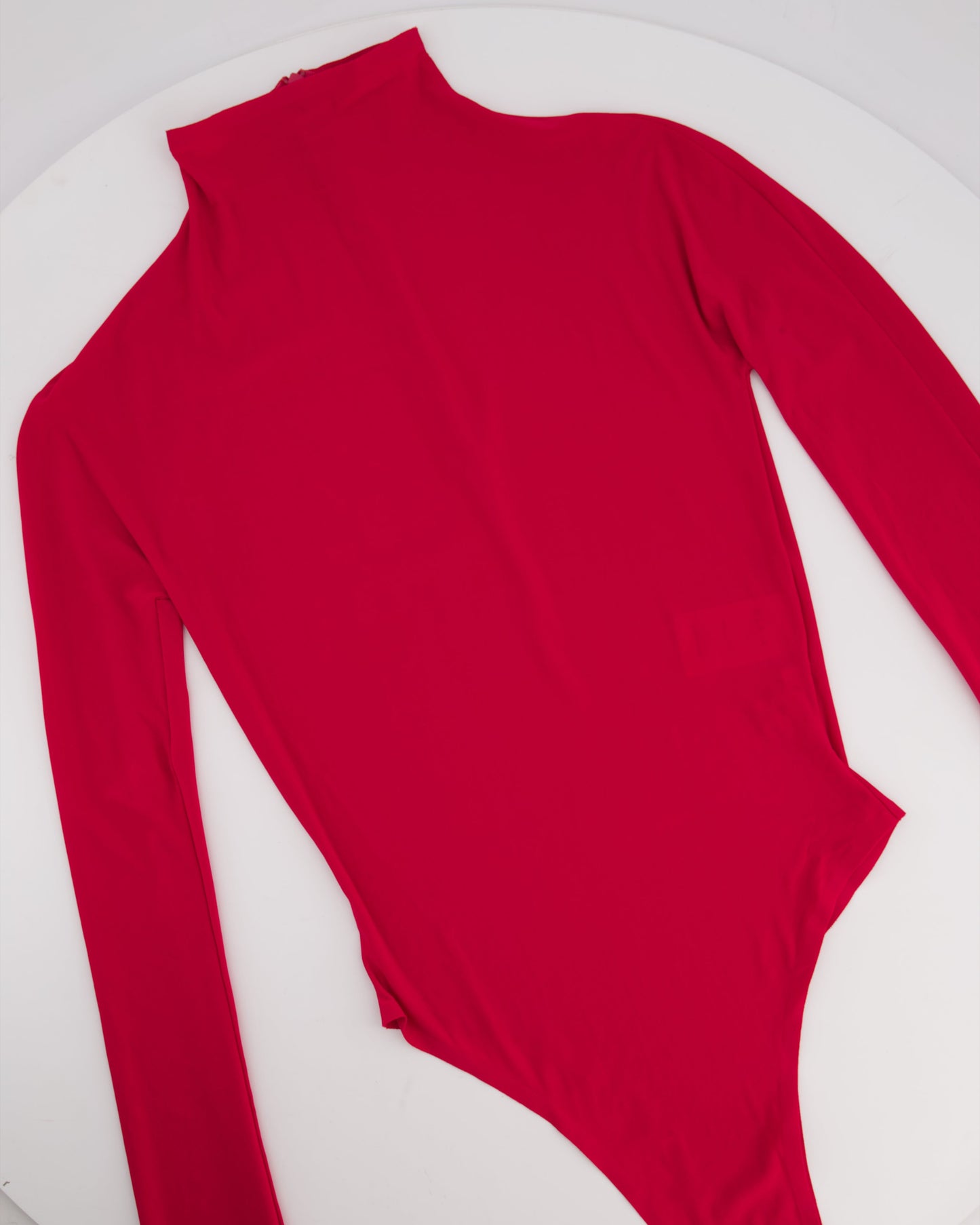 Ala•a Fuschia Turtleneck Jersey Long-Sleeve Bodysuit Size FR 34 (UK 6) RRP £810