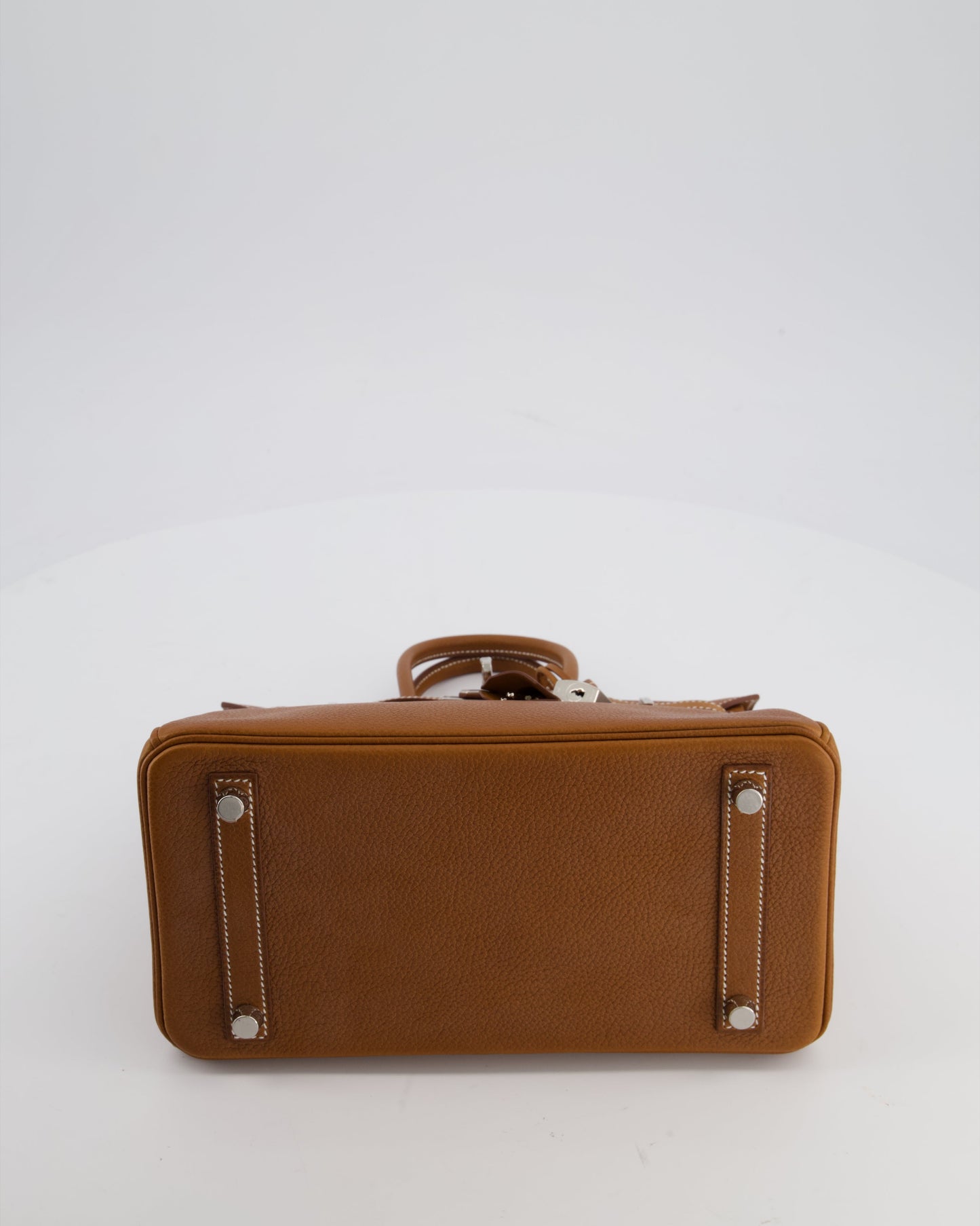 *RARE* Herm�s Birkin 25 Retourne Bag in Fauve Barenia Faubourg Leather with Palladium Hardware