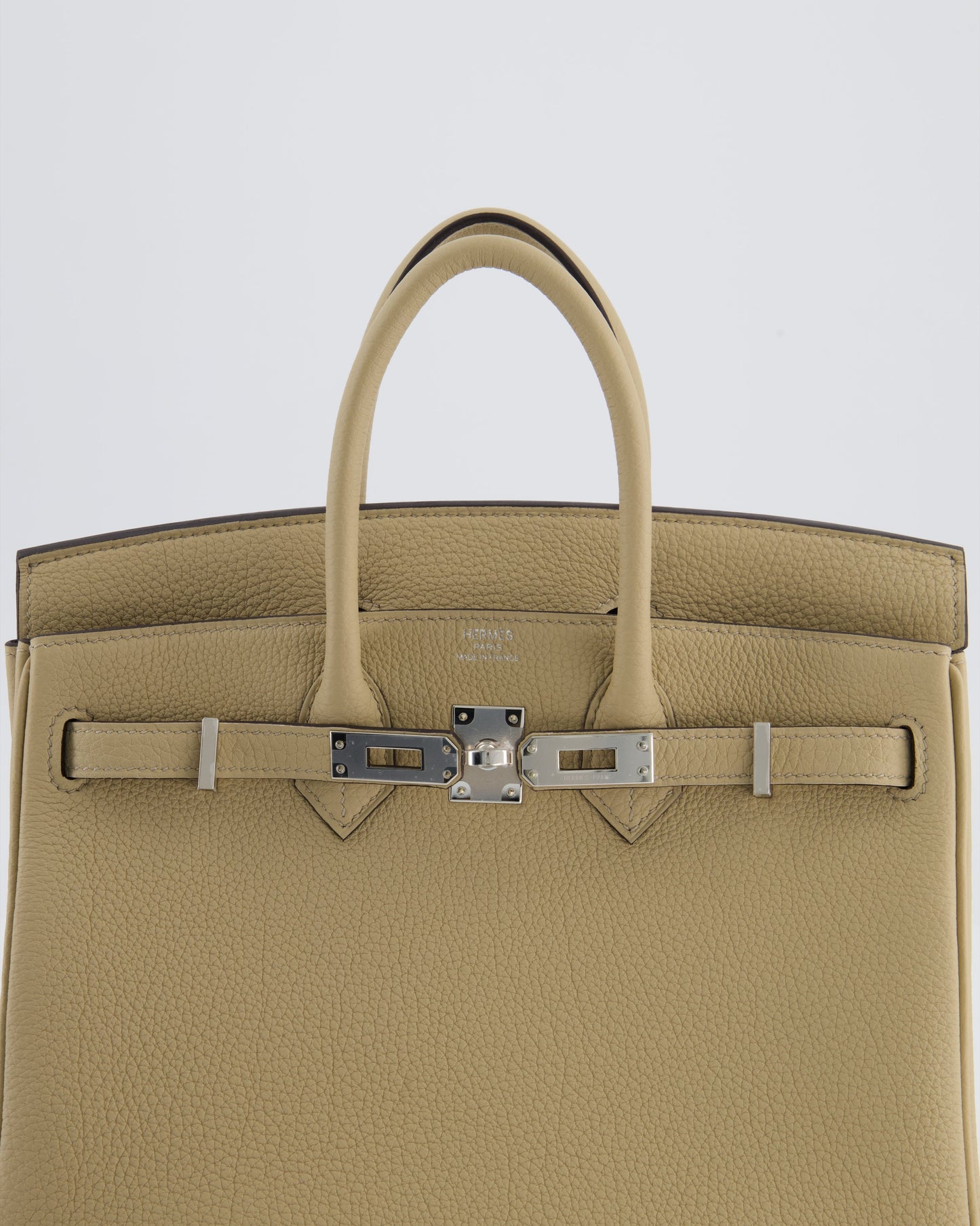 *RARE* Herm�s Birkin 25 Retourne Bag in Trench Togo Leather with Palladium Hardware