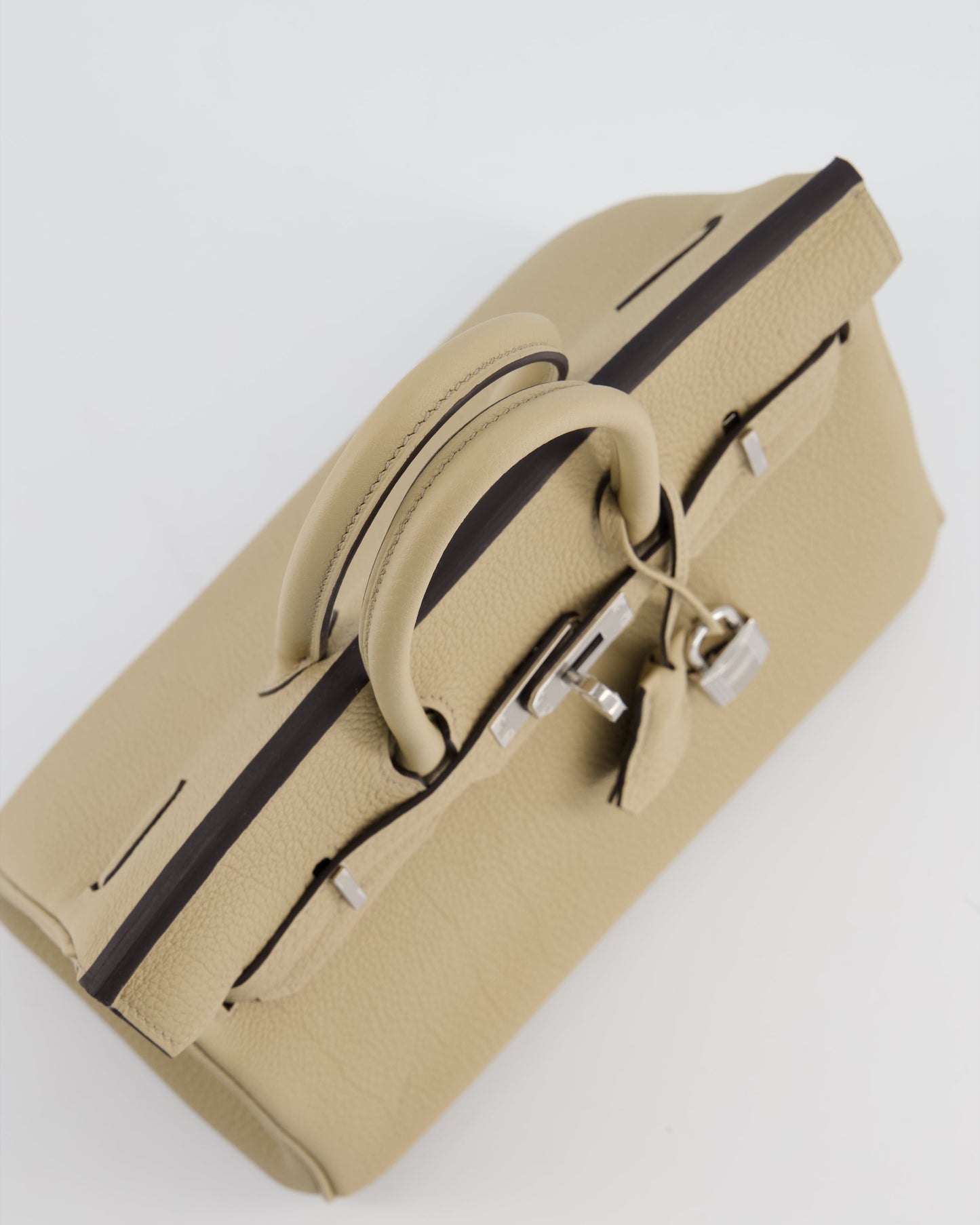 *RARE* Herm�s Birkin 25 Retourne Bag in Trench Togo Leather with Palladium Hardware