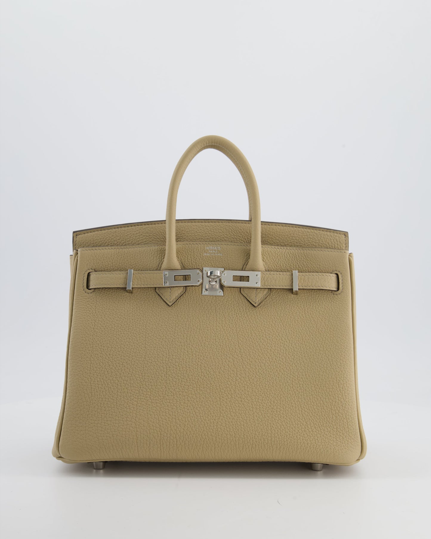 *RARE* Herm�s Birkin 25 Retourne Bag in Trench Togo Leather with Palladium Hardware