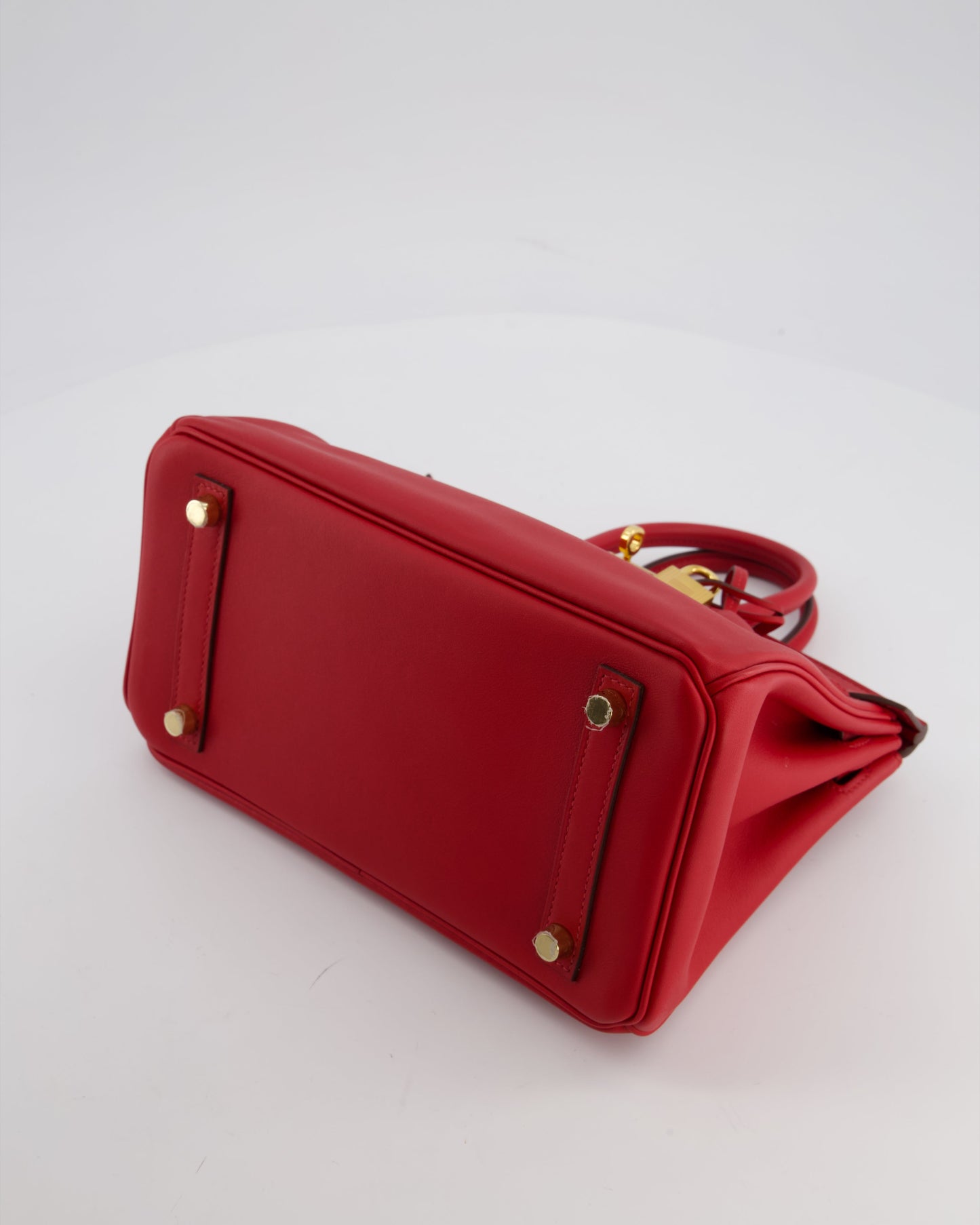 Herm�s Birkin 25 Retourne Bag in Rouge Grenat Swift Leather with Gold Hardware