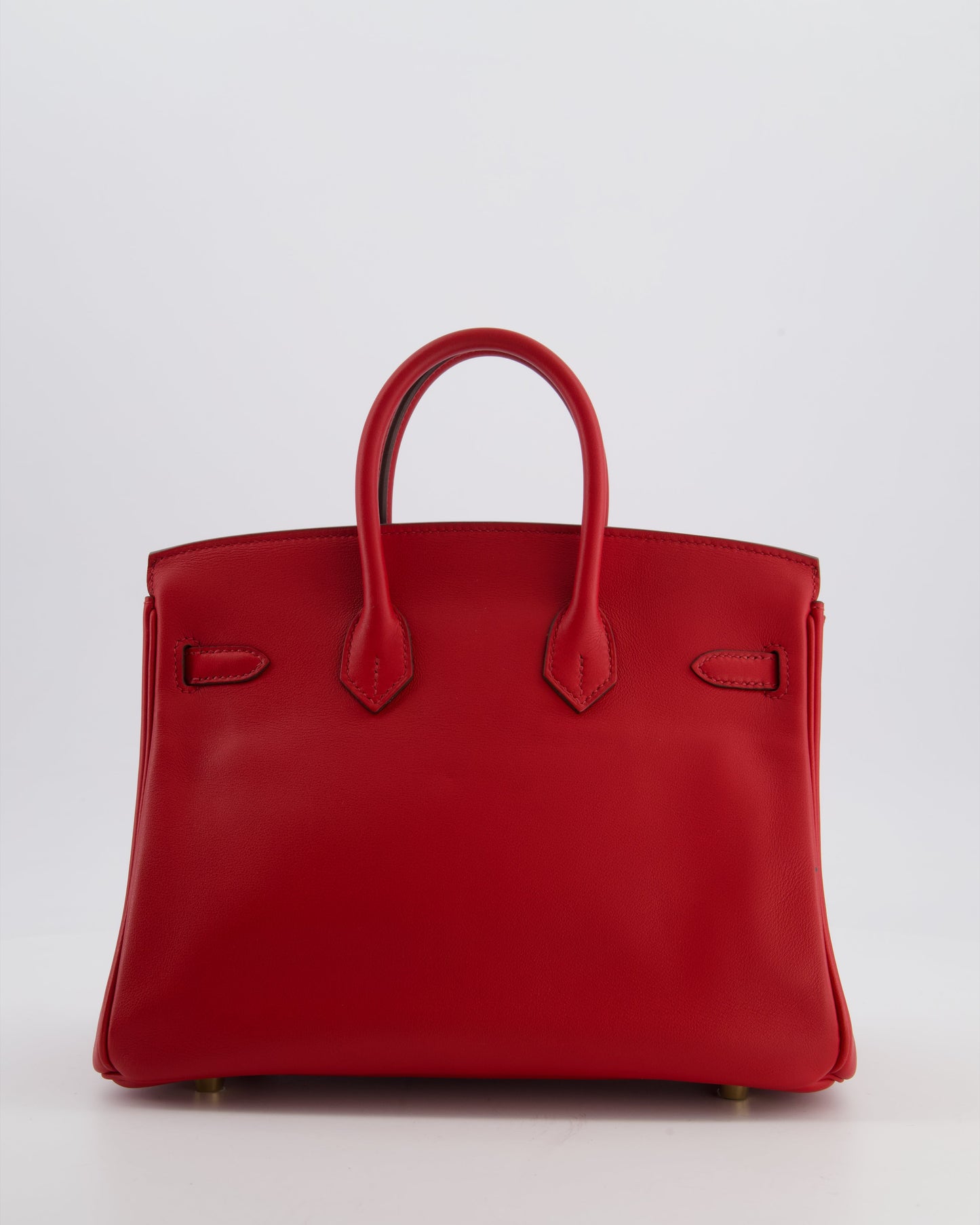 Herm�s Birkin 25 Retourne Bag in Rouge Grenat Swift Leather with Gold Hardware