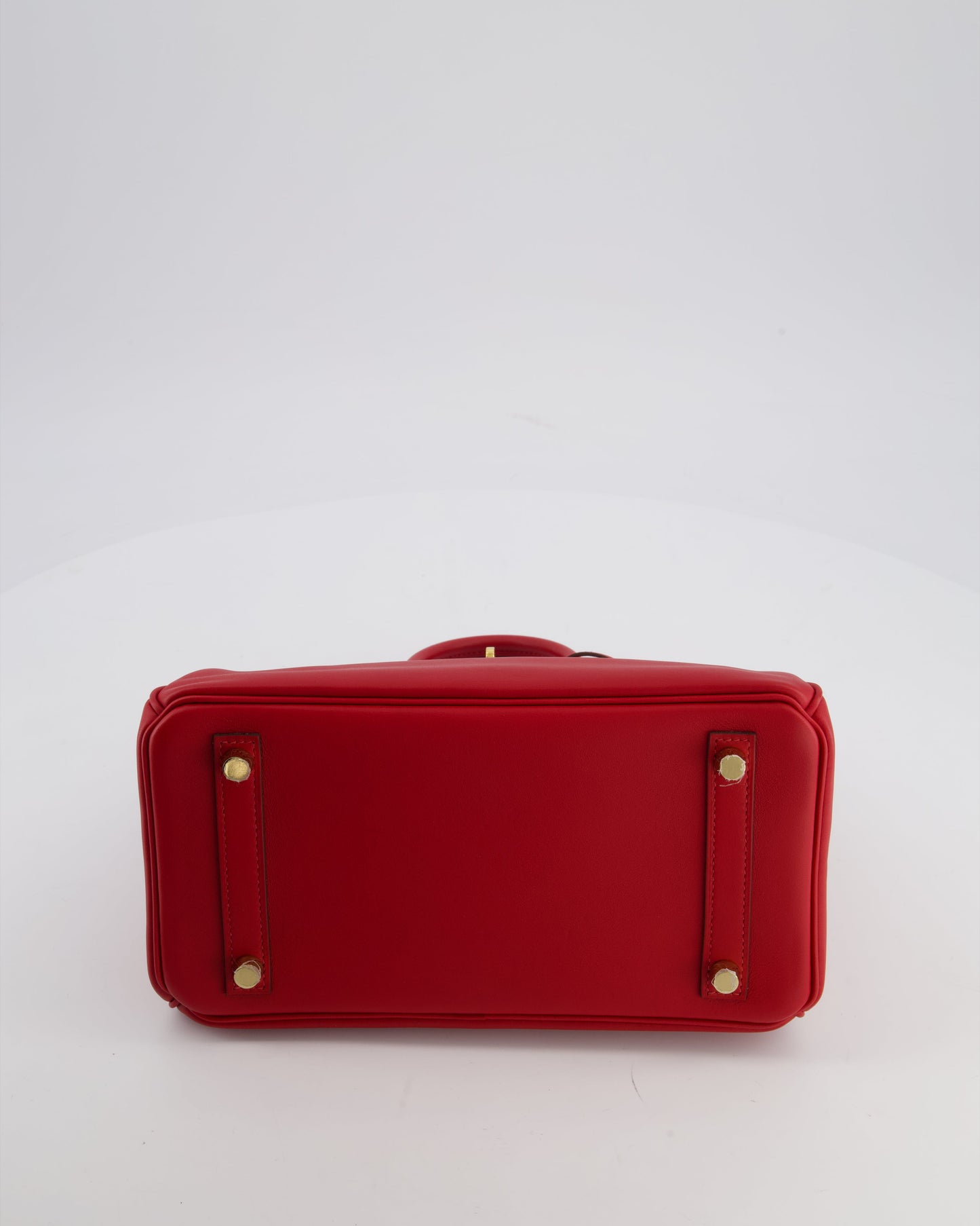 Herm�s Birkin 25 Retourne Bag in Rouge Grenat Swift Leather with Gold Hardware