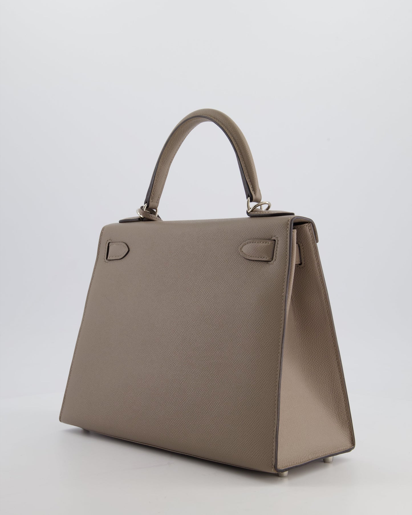 Herm�s Kelly 28 Sellier Bag in Gris Asphalt Epsom Leather with Palladium Hardware
