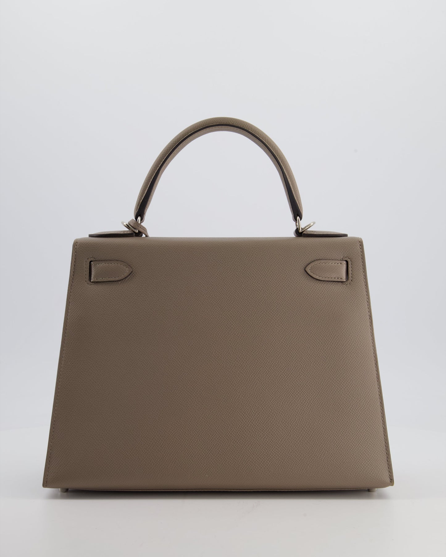 Herm�s Kelly 28 Sellier Bag in Gris Asphalt Epsom Leather with Palladium Hardware