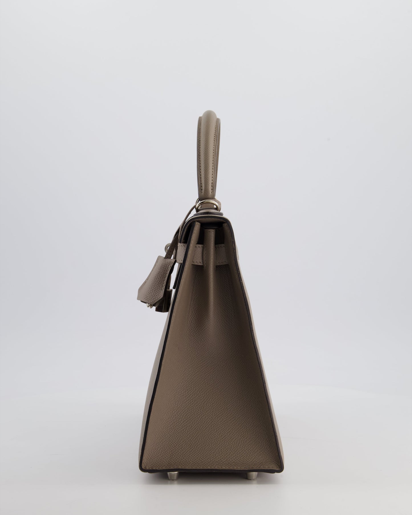 Herm�s Kelly 28 Sellier Bag in Gris Asphalt Epsom Leather with Palladium Hardware