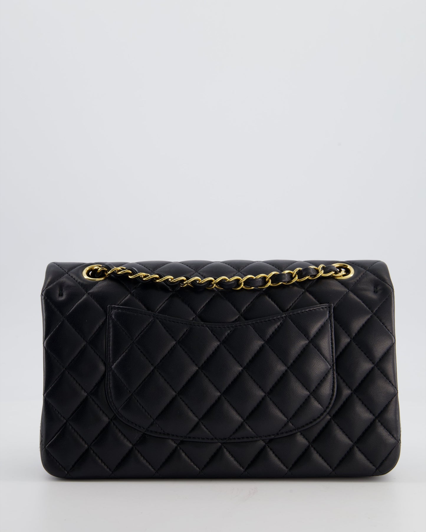 Chanel Black Medium Classic Double Flap Bag in Lambskin Leather with Gold Hardware