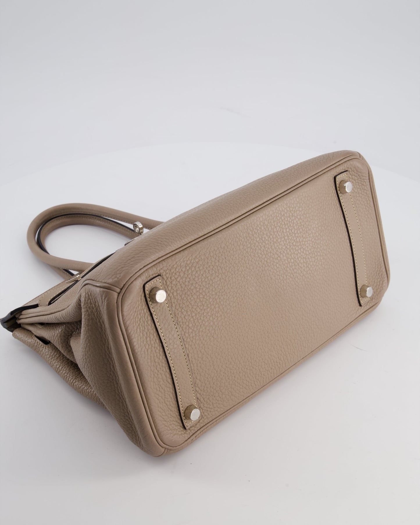 *FIRE PRICE* Herm�s Birkin 30 Retourne Bag in Gris Tourterelle Clemence Leather with Palladium Hardware