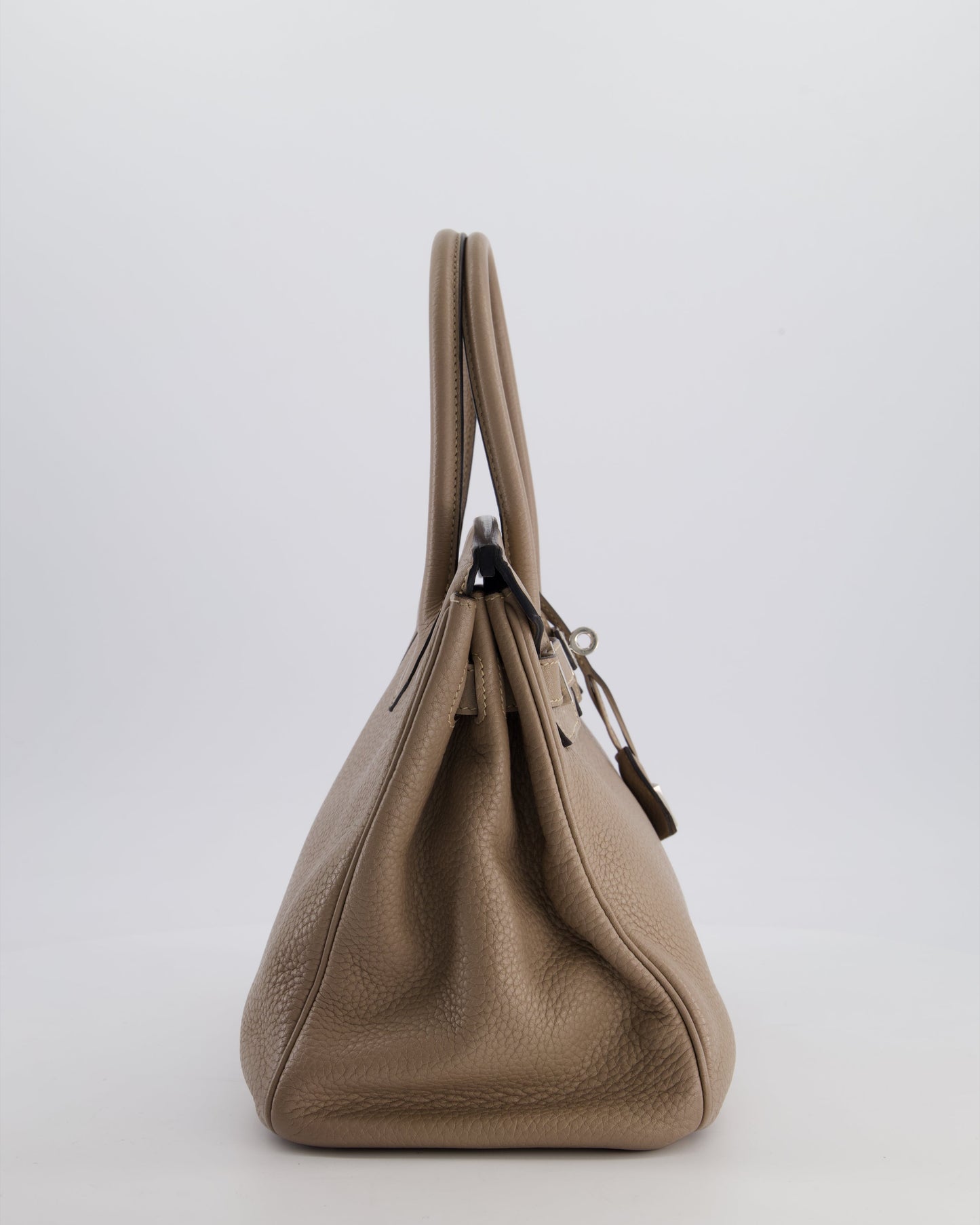 *FIRE PRICE* Herm�s Birkin 30 Retourne Bag in Gris Tourterelle Clemence Leather with Palladium Hardware