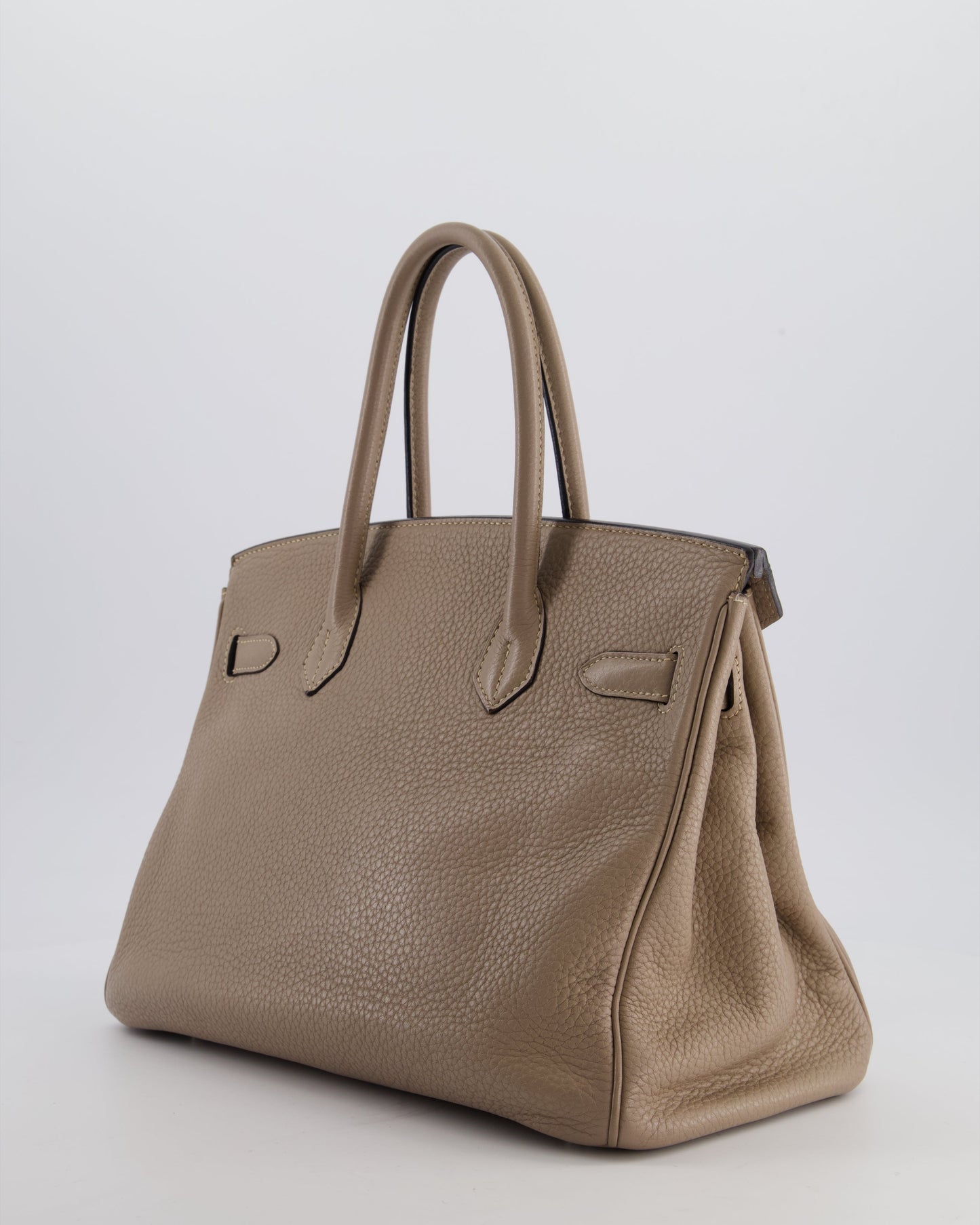 *FIRE PRICE* Herm�s Birkin 30 Retourne Bag in Gris Tourterelle Clemence Leather with Palladium Hardware