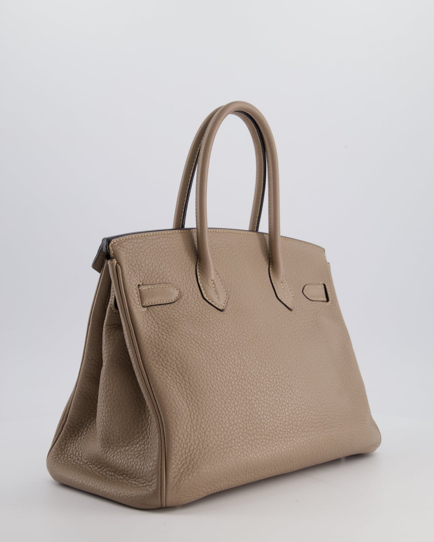 *FIRE PRICE* Herm�s Birkin 30 Retourne Bag in Gris Tourterelle Clemence Leather with Palladium Hardware