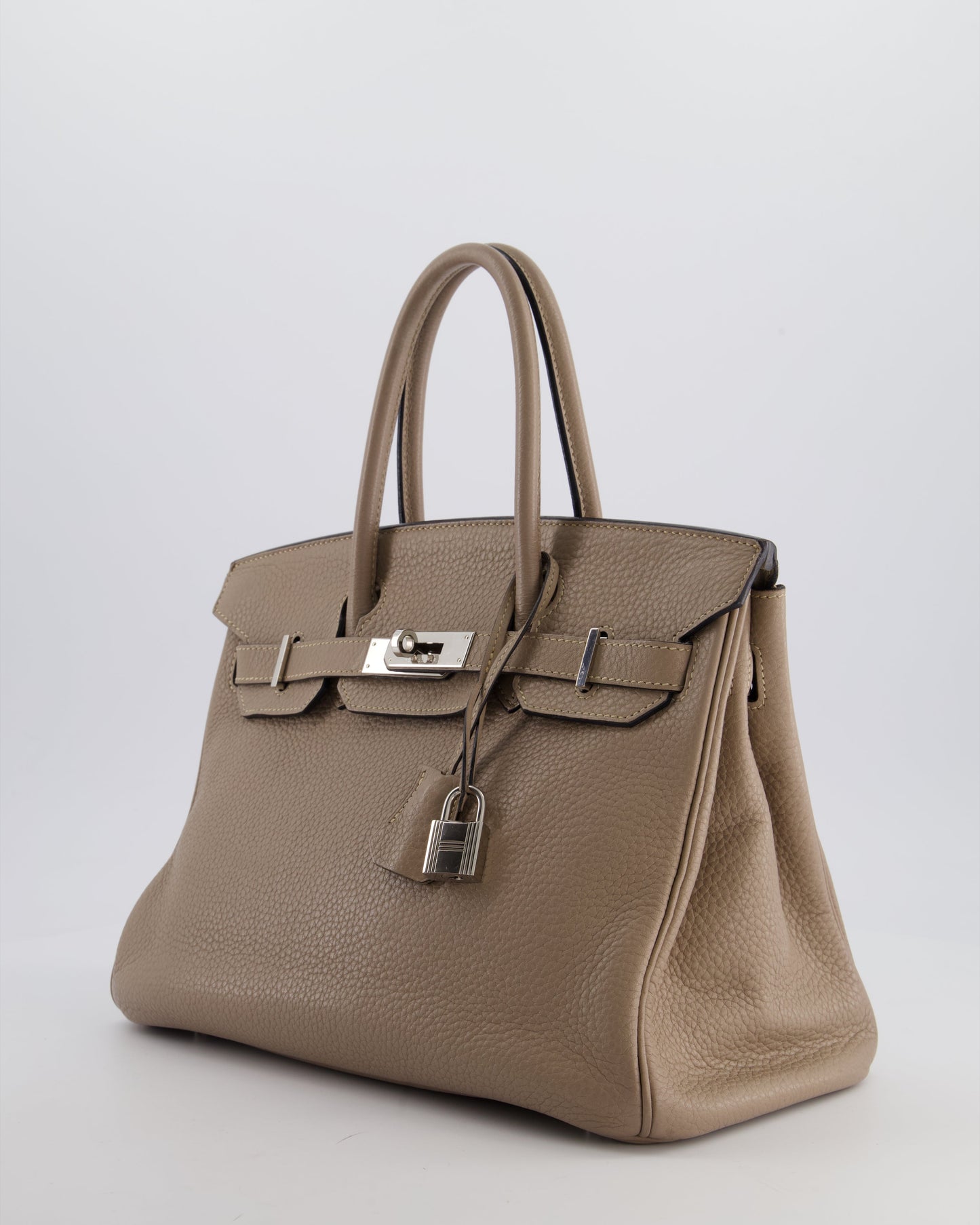 *FIRE PRICE* Herm�s Birkin 30 Retourne Bag in Gris Tourterelle Clemence Leather with Palladium Hardware