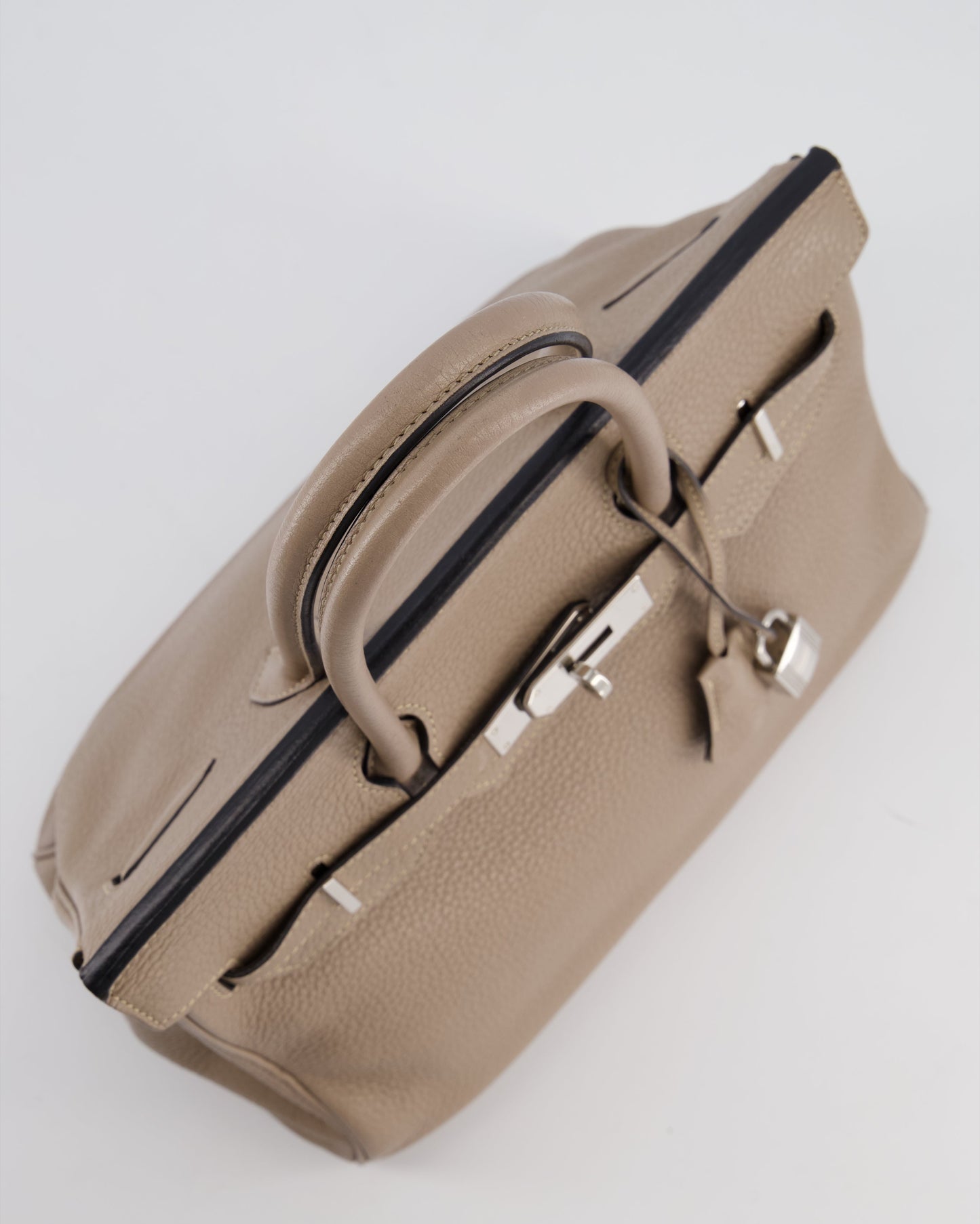 *FIRE PRICE* Herm�s Birkin 30 Retourne Bag in Gris Tourterelle Clemence Leather with Palladium Hardware