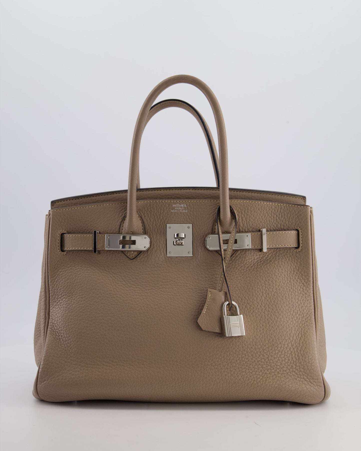 *FIRE PRICE* Herm�s Birkin 30 Retourne Bag in Gris Tourterelle Clemence Leather with Palladium Hardware
