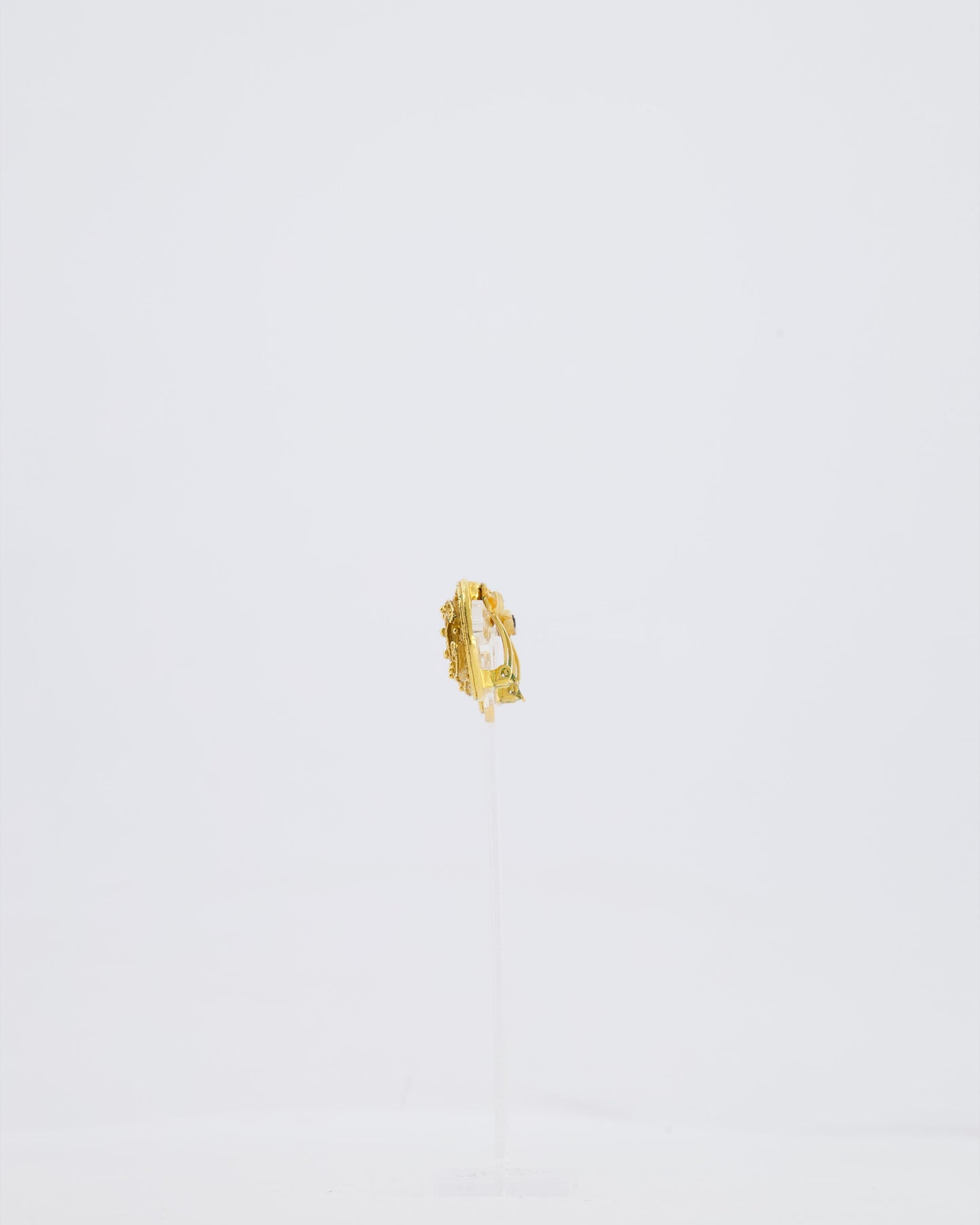 Chanel Coco Mark   CC Textured Clip-On Earrings