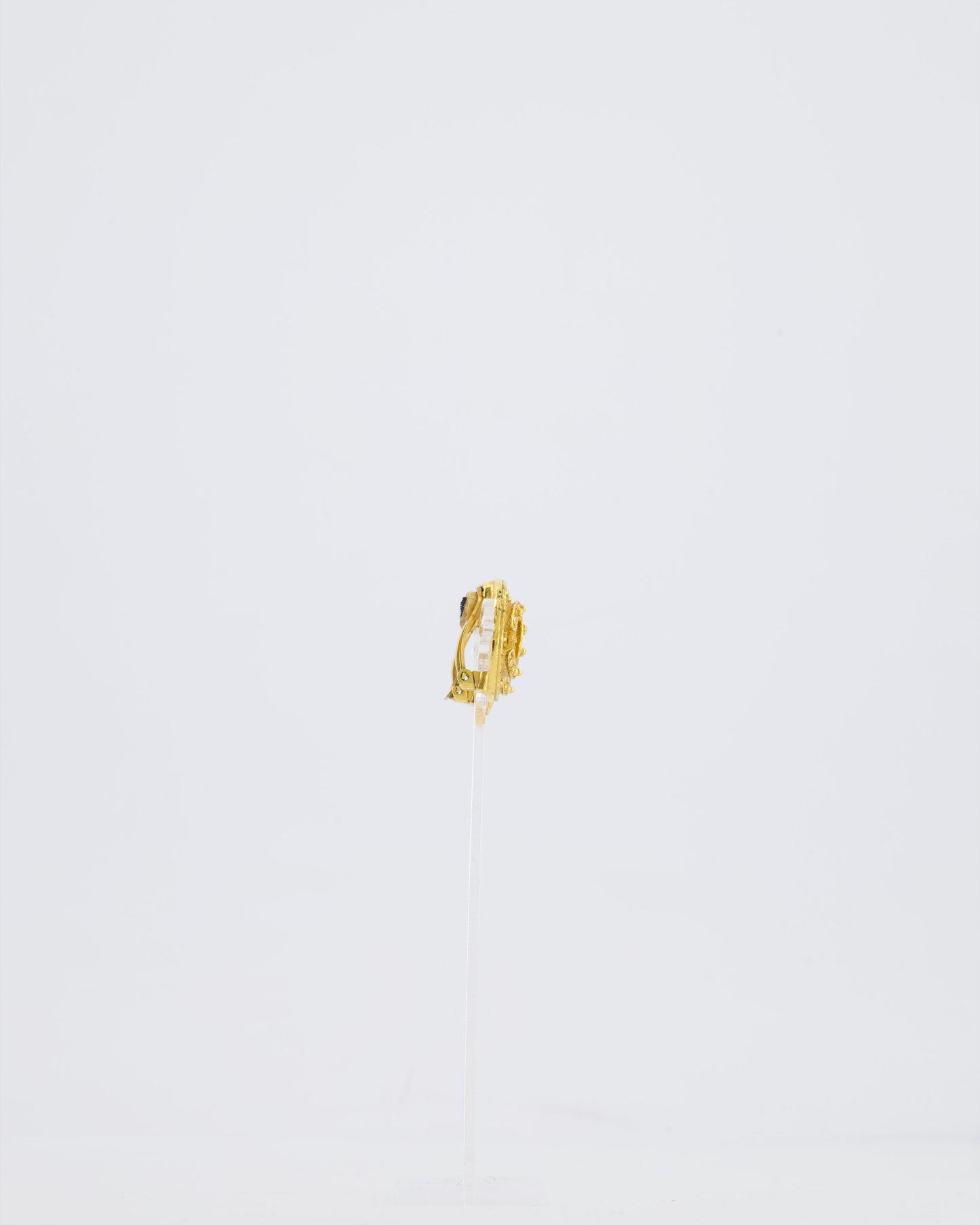 Chanel Coco Mark   CC Textured Clip-On Earrings