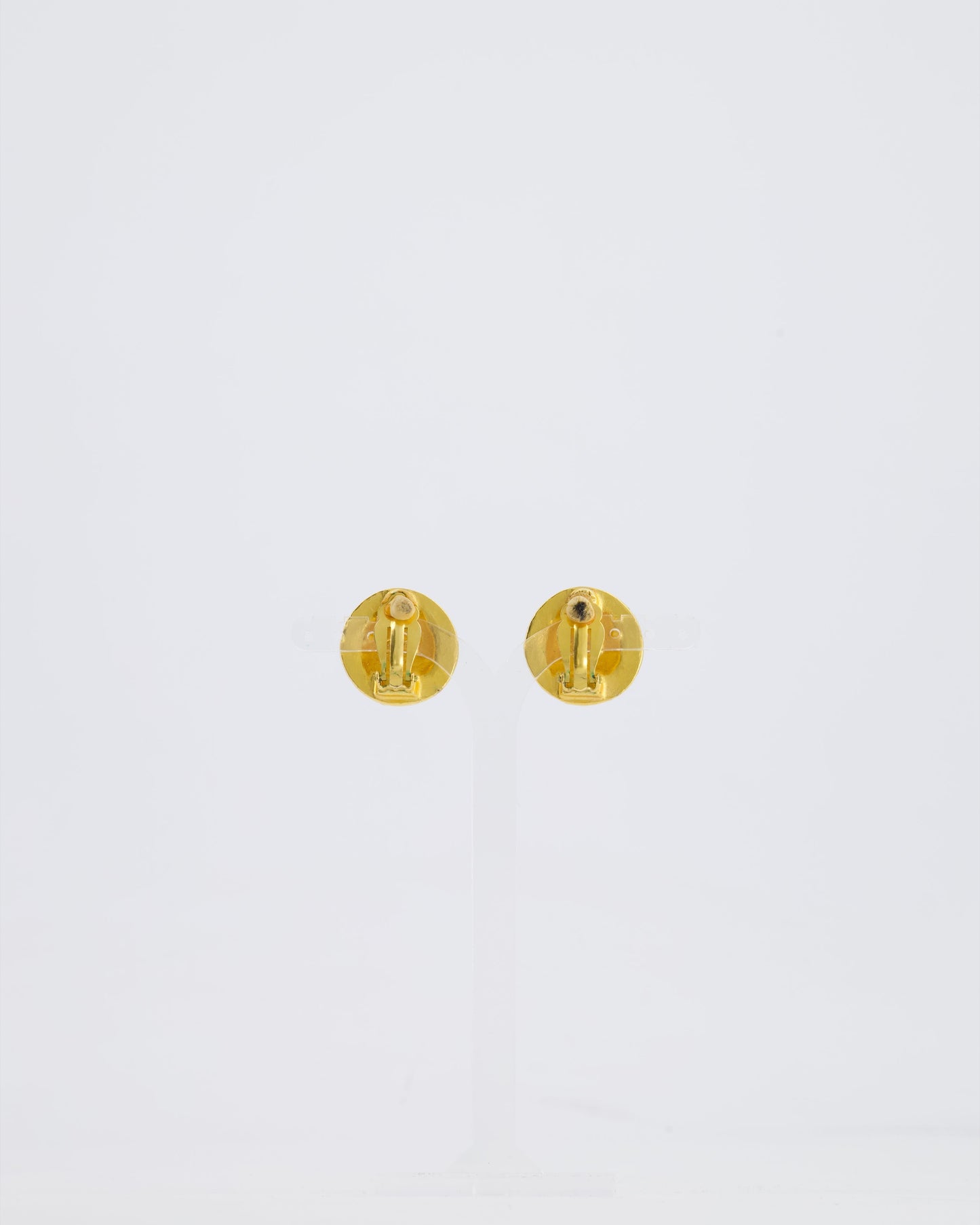 Chanel Coco Mark   CC Textured Clip-On Earrings