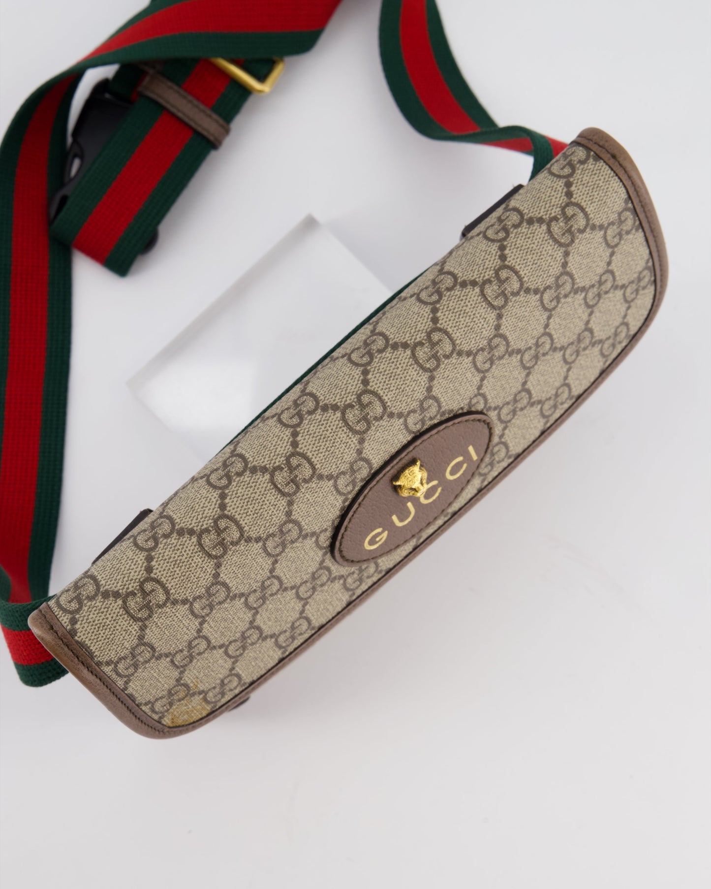 Gucci Brown Monogram Canvas Neo   GG Supreme Belt Bag with Gold Hardware