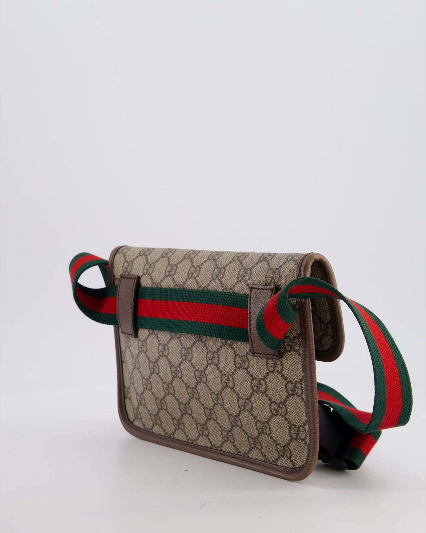 Gucci Brown Monogram Canvas Neo   GG Supreme Belt Bag with Gold Hardware