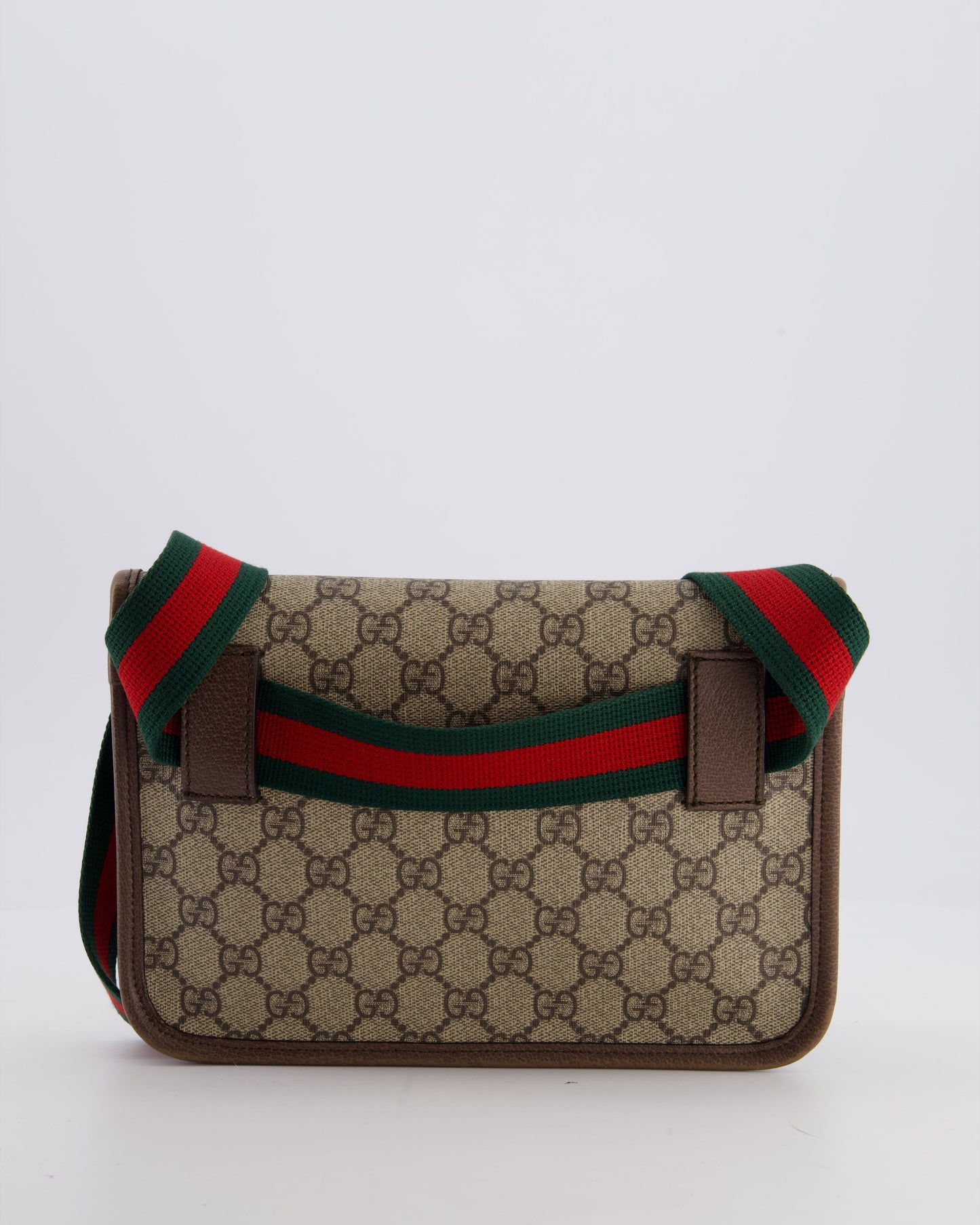 Gucci Brown Monogram Canvas Neo   GG Supreme Belt Bag with Gold Hardware