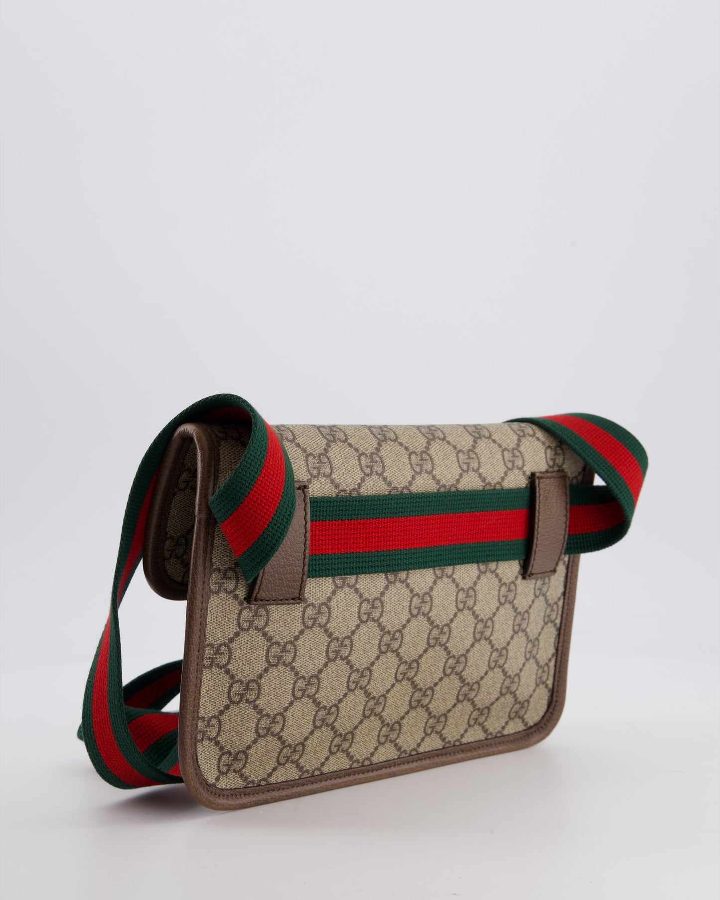 Gucci Brown Monogram Canvas Neo   GG Supreme Belt Bag with Gold Hardware