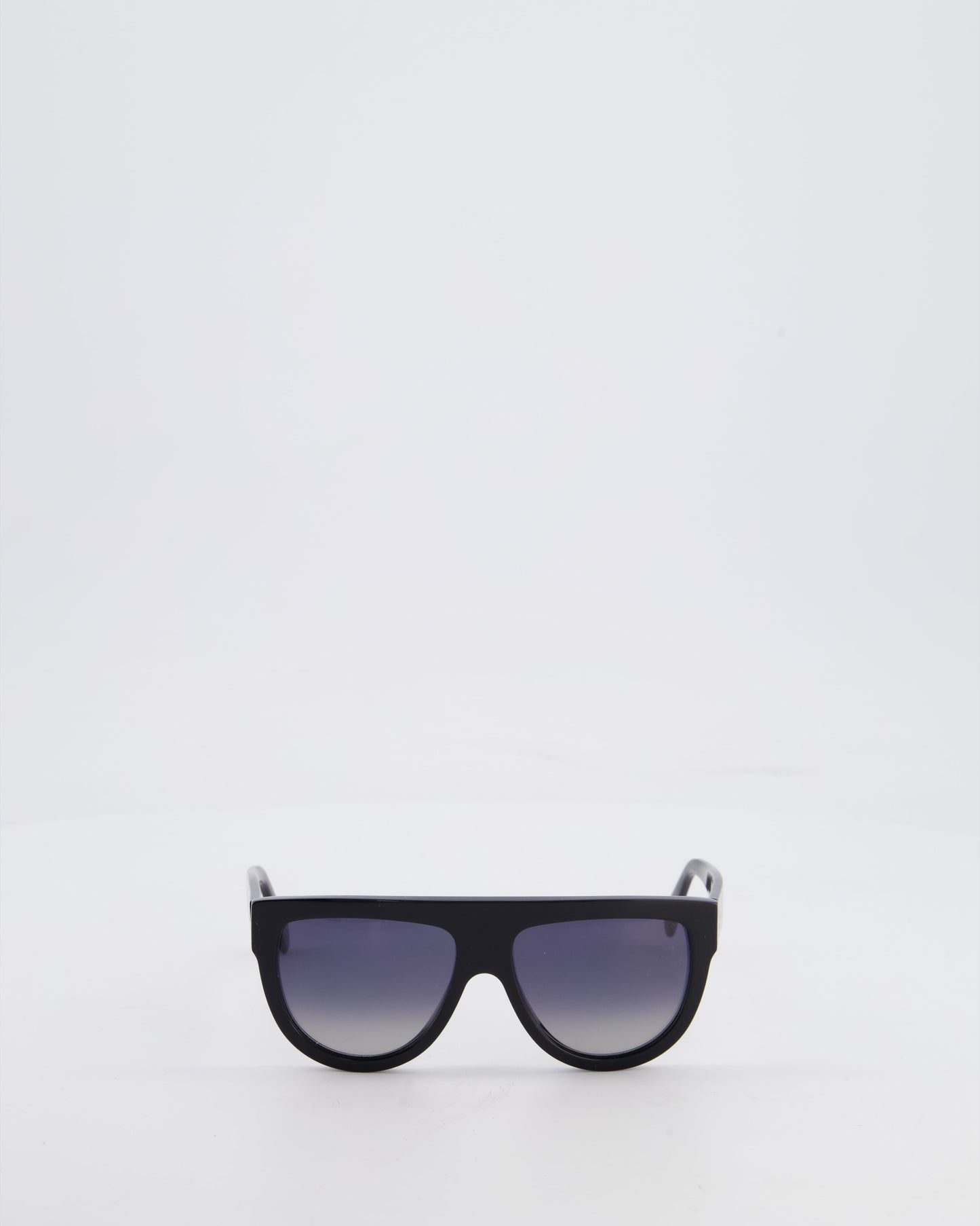 Celine Black Flat Top Aviator CL4001IN 58 Sunglasses