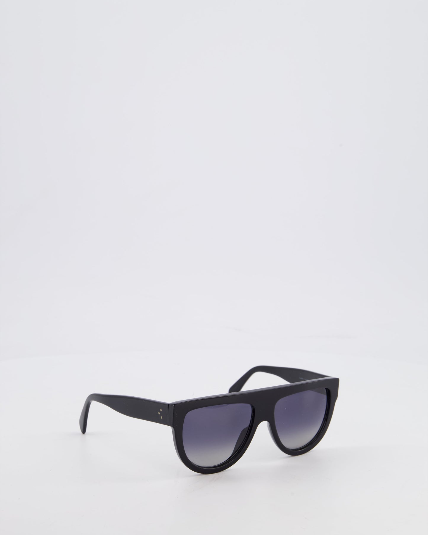 Celine Black Flat Top Aviator CL4001IN 58 Sunglasses