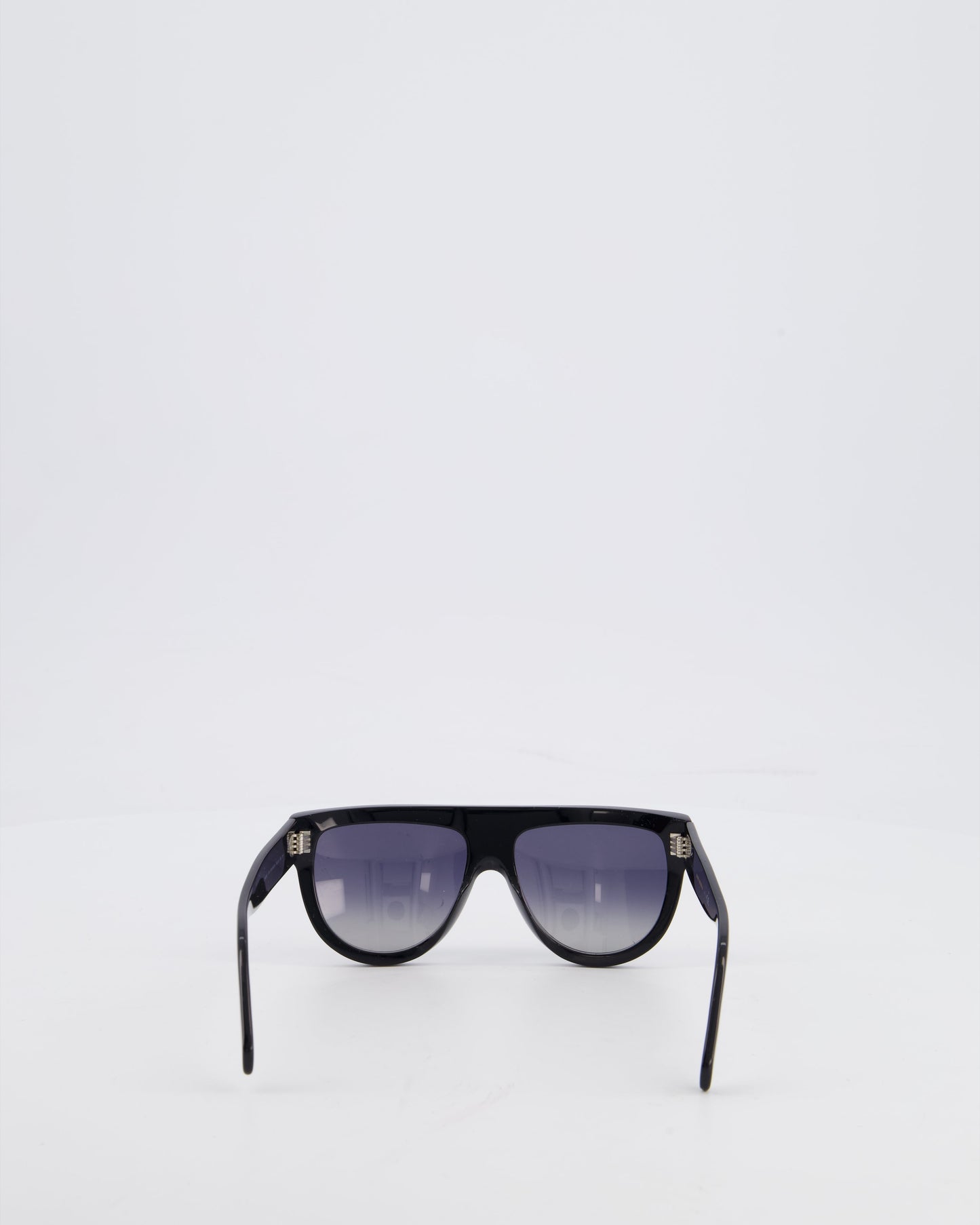 Celine Black Flat Top Aviator CL4001IN 58 Sunglasses