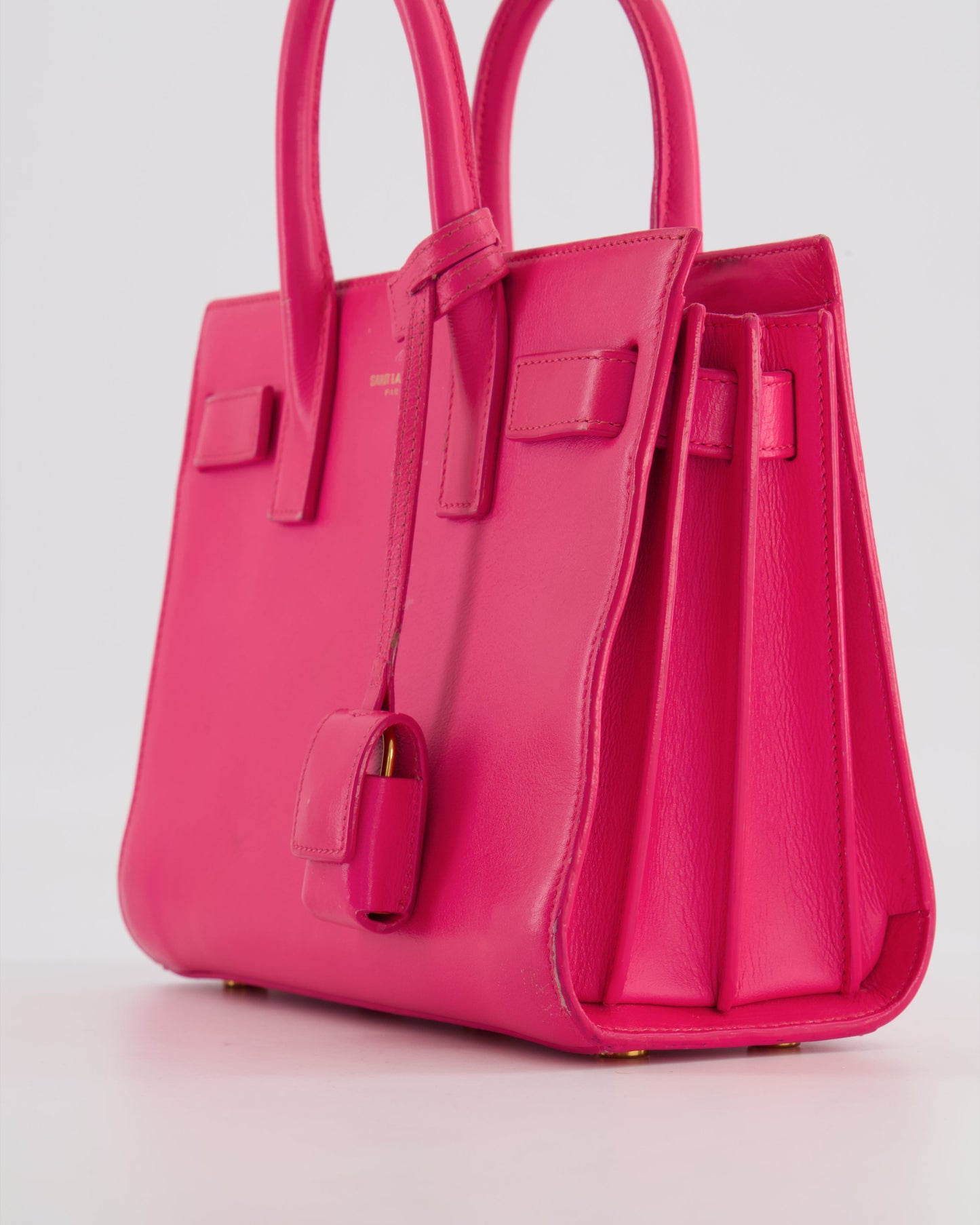 Saint Laurent Hot Pink Mini Sac De Jour Bag with Gold Hardware RRP £2,040