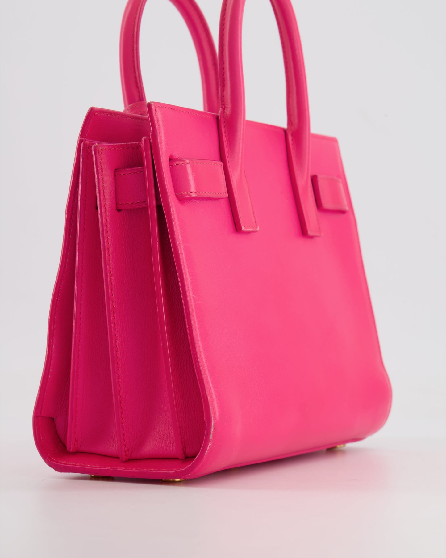 Saint Laurent Hot Pink Mini Sac De Jour Bag with Gold Hardware RRP £2,040