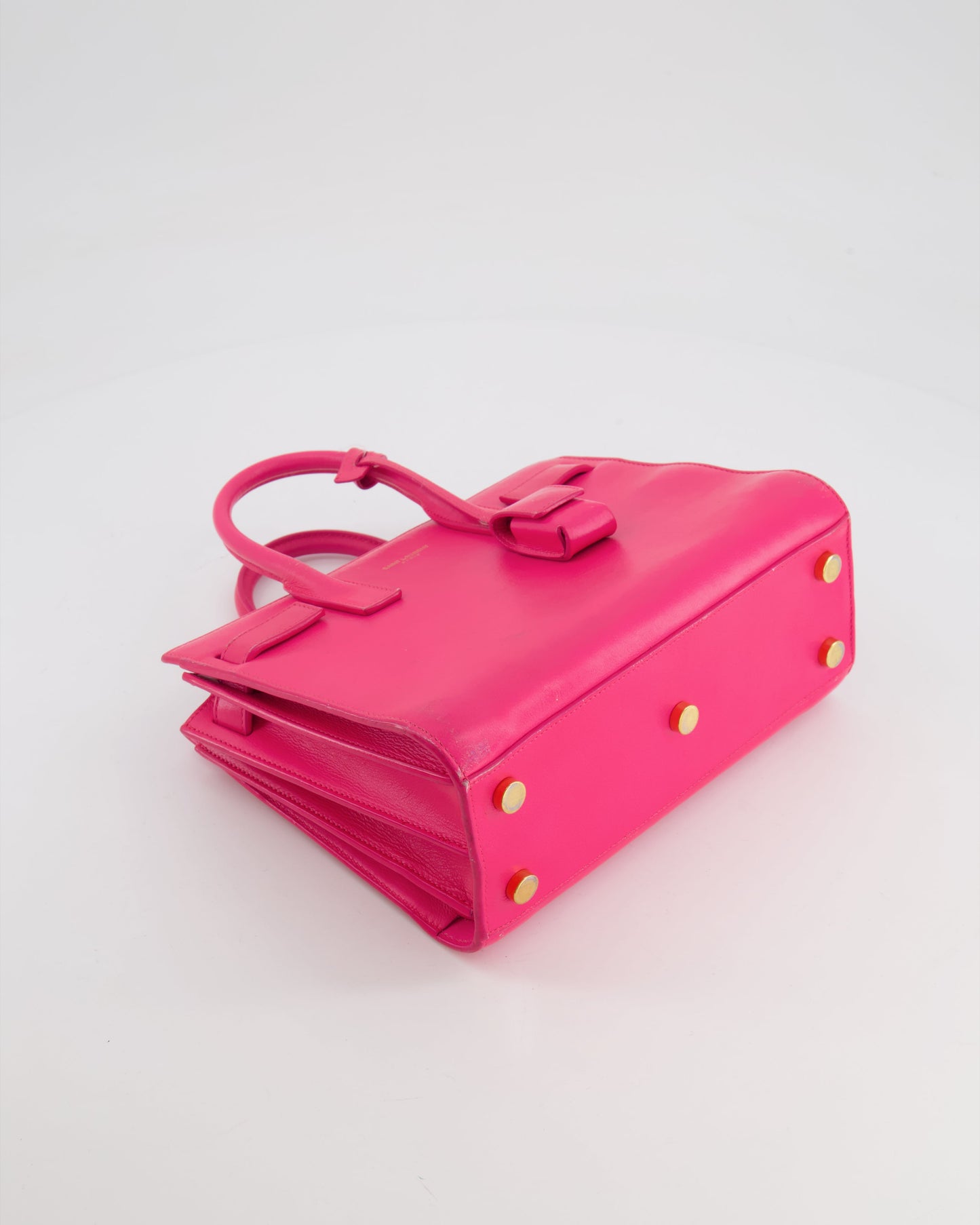 Saint Laurent Hot Pink Mini Sac De Jour Bag with Gold Hardware RRP £2,040