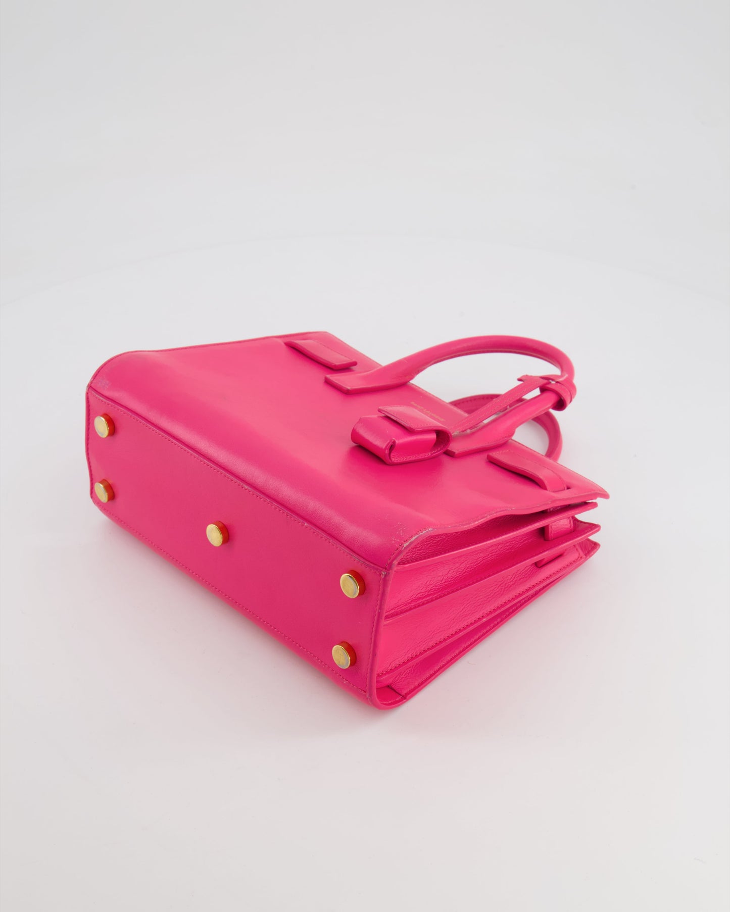 Saint Laurent Hot Pink Mini Sac De Jour Bag with Gold Hardware RRP £2,040
