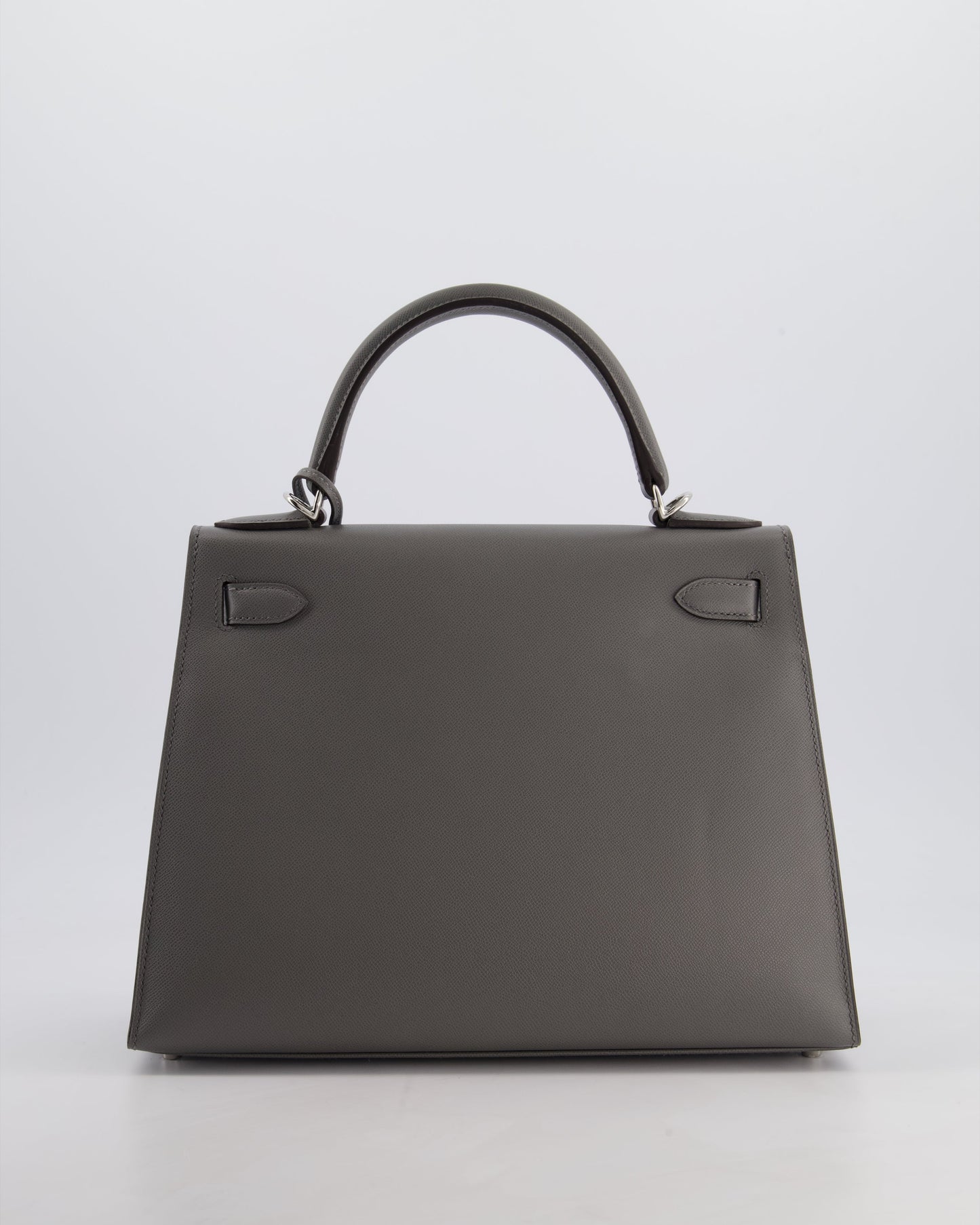 *RARE* Herm�s Kelly 28 Sellier Bag in Gris Meyer Madame Leather with Palladium Hardware