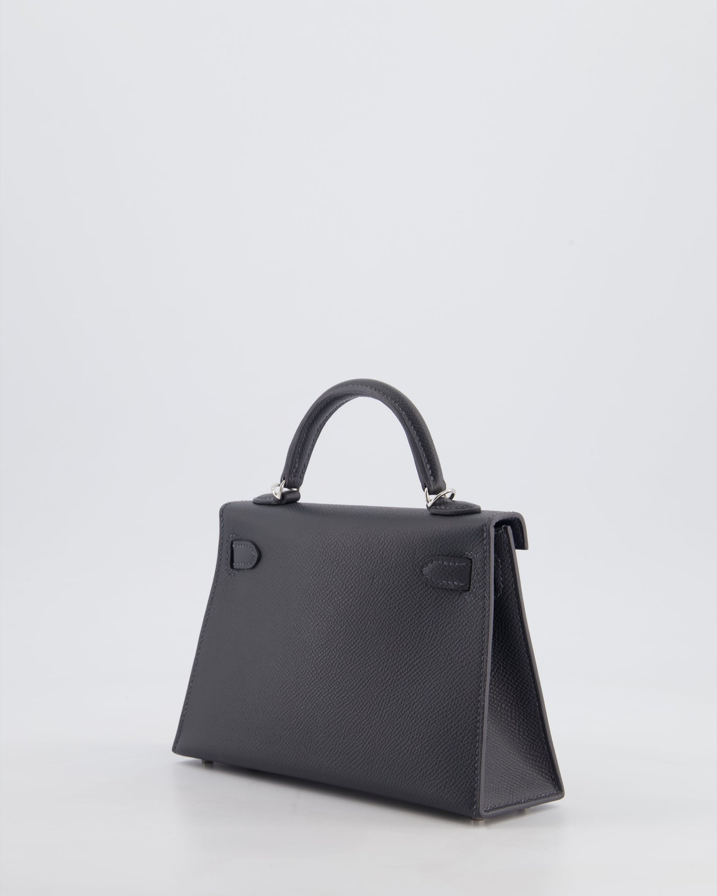 *HOT* Herm�s Mini Kelly II 20 Bag in Gris Misty Epsom Leather with Electrum Hardware
