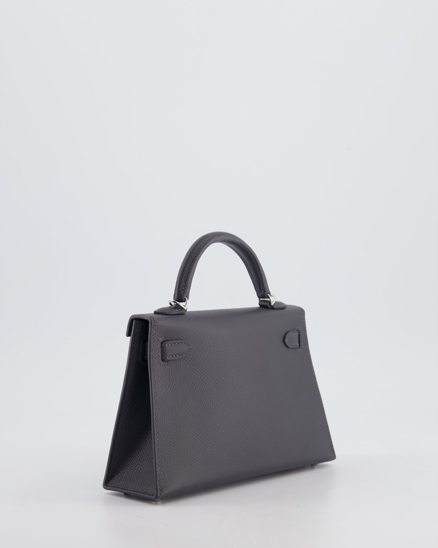*HOT* Herm�s Mini Kelly II 20 Bag in Gris Misty Epsom Leather with Electrum Hardware