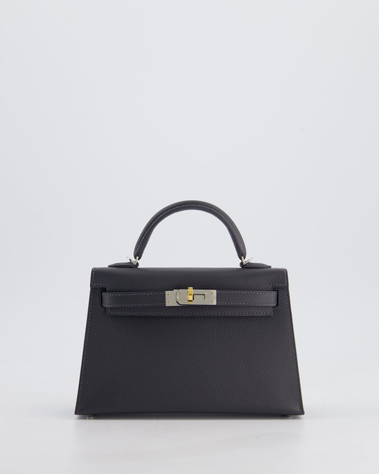 *HOT* Herm�s Mini Kelly II 20 Bag in Gris Misty Epsom Leather with Electrum Hardware