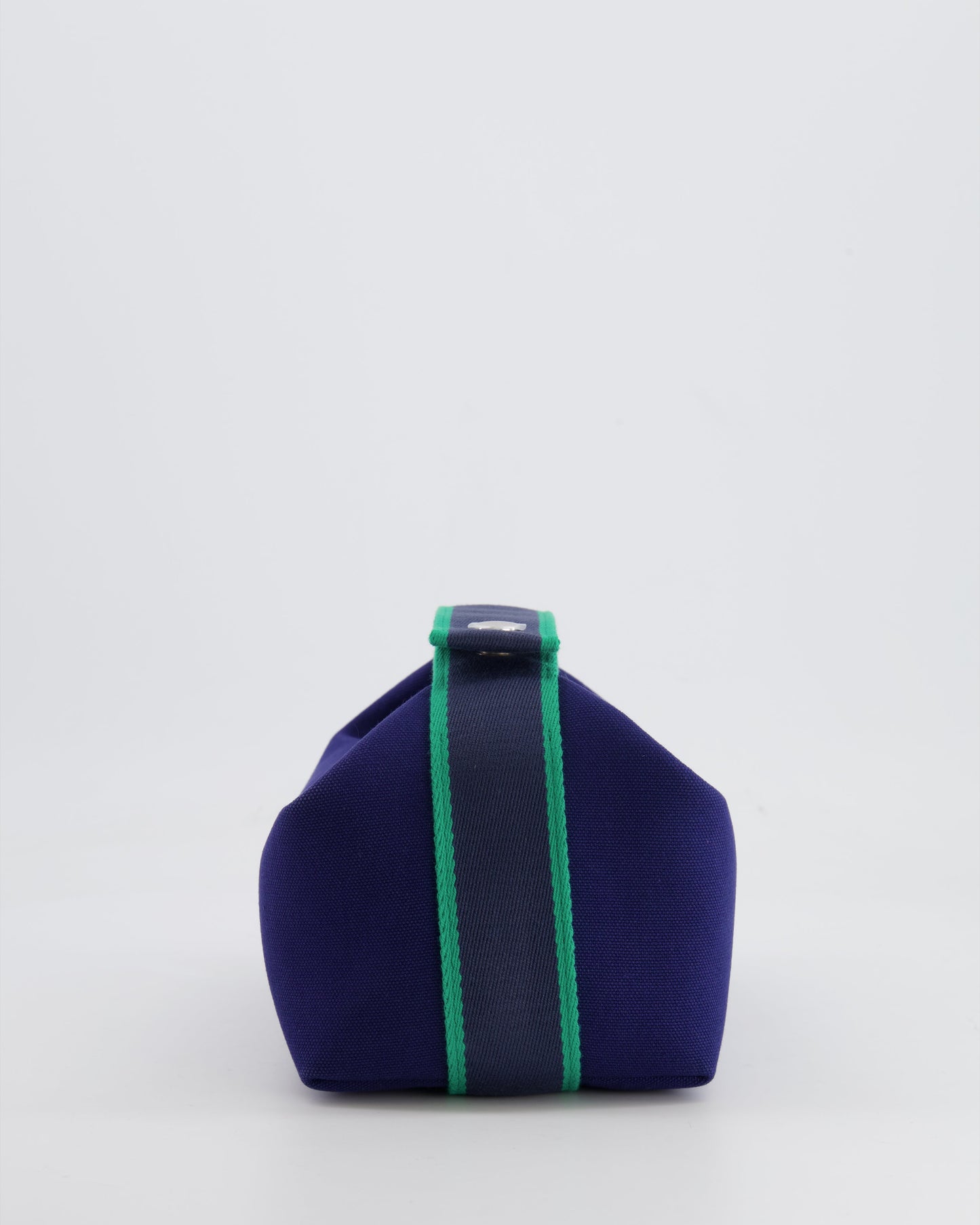 Hermès Small Bride-a-Brac Bag in Blue Marine Canvas with Palladium Hardware