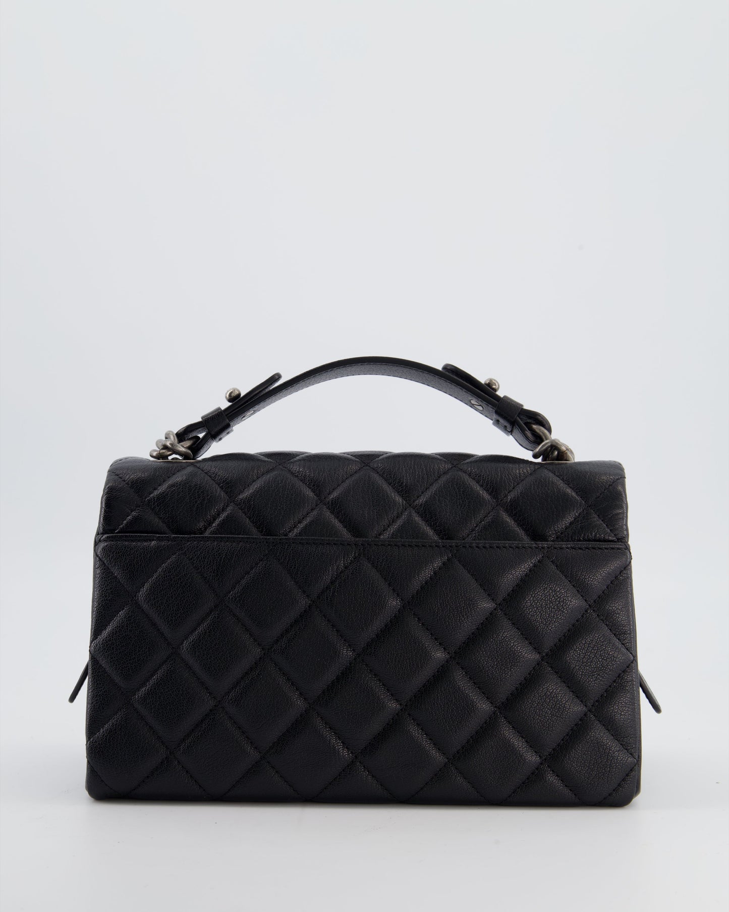 Chanel Black City Rock Bag in Goatskin Leather with Ruthenium Hardware