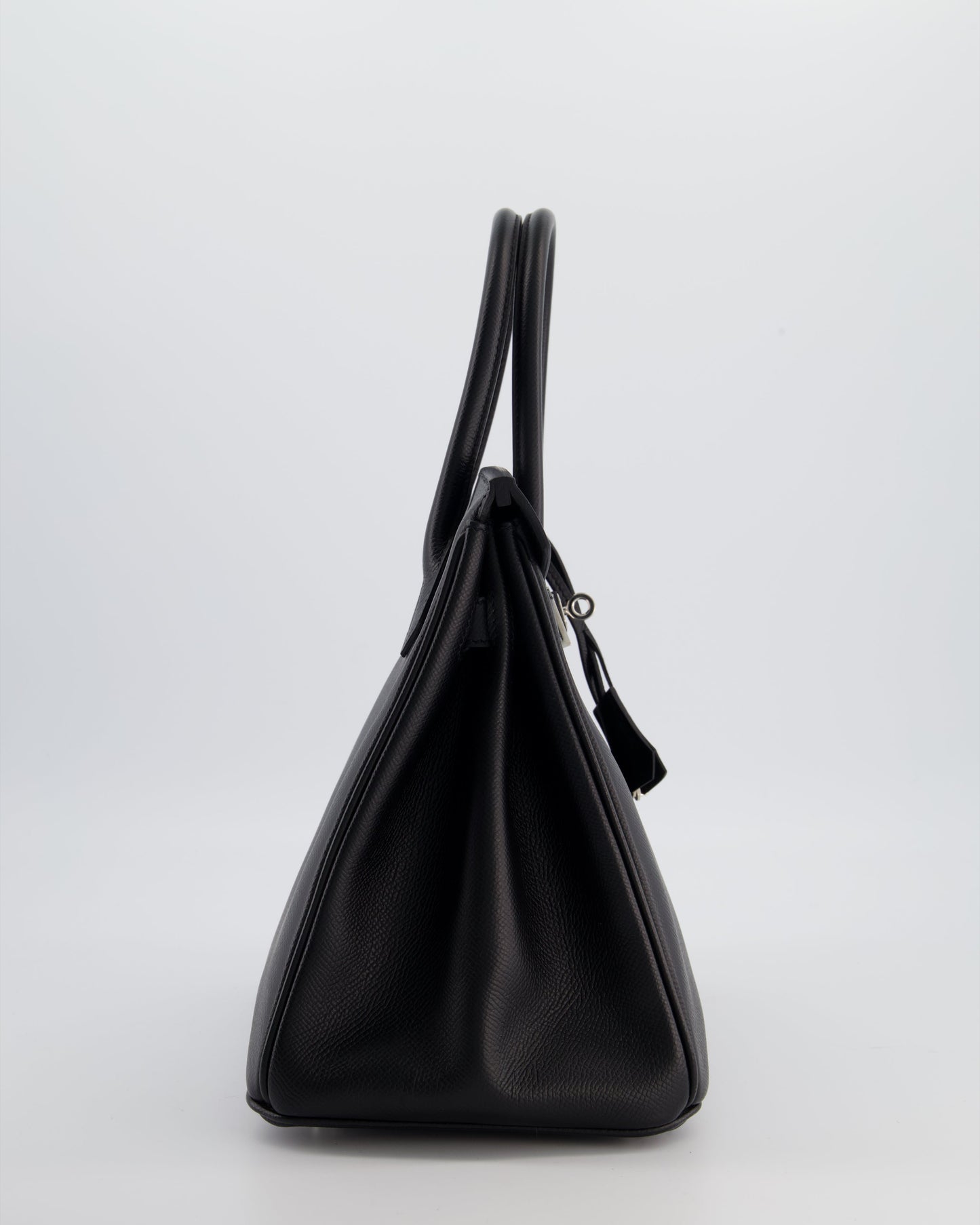 Herm�s Birkin 30 Retourne Bag in Noir Epsom Leather with Palladium Hardware